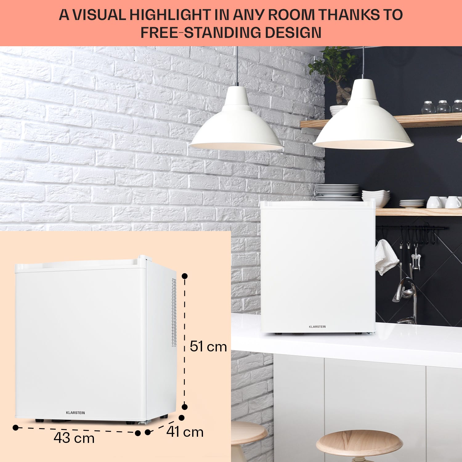 Happy Hour 38, mini hladnjak, minibar, hladnjak za piće, 38 litara, 26 dB 38 Ltr | Bijela