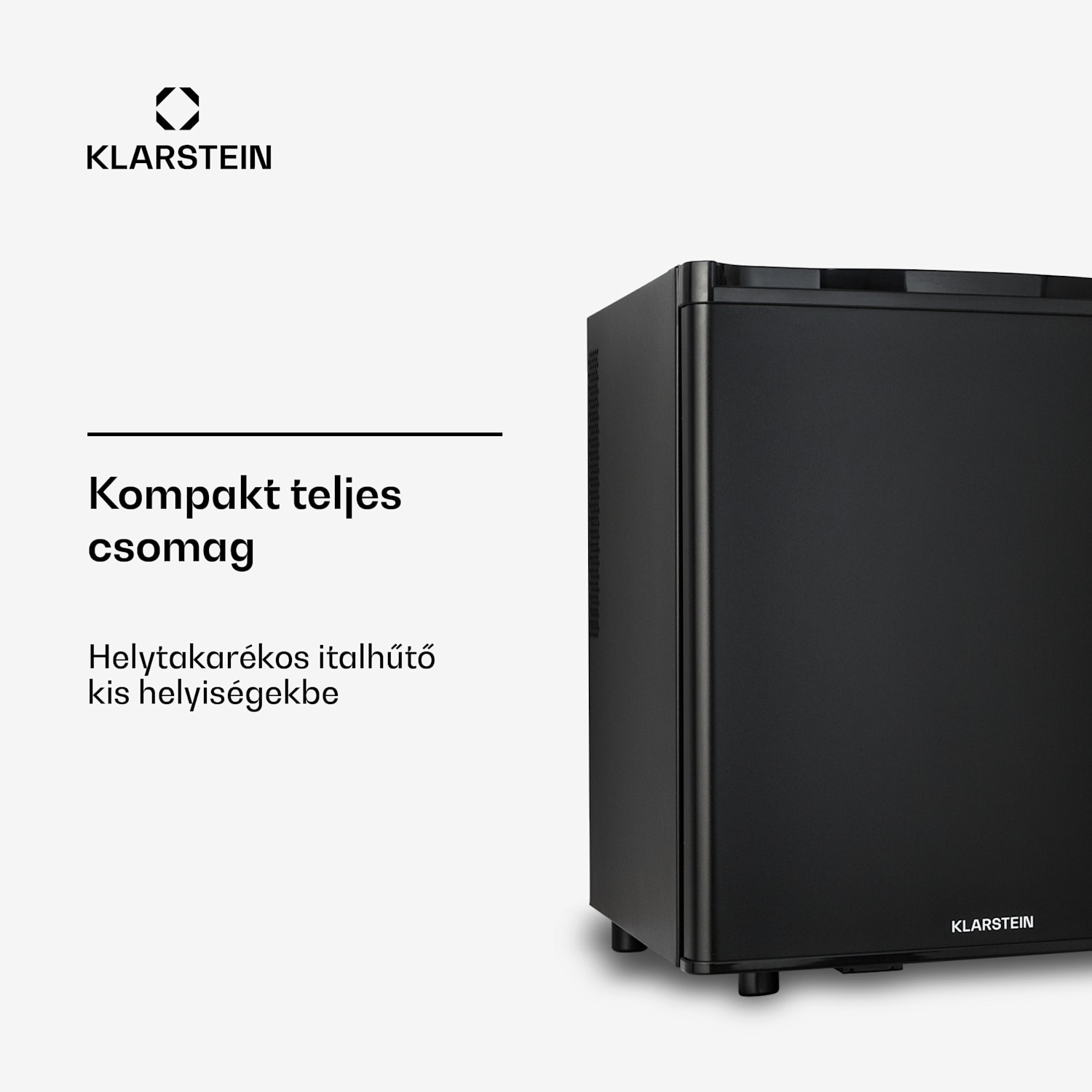Happy Hour 45, mini hűtőszekrény, minibár, italhűtőszekrény, 45 liter, 26 dB 45 Ltr | C | Fekete