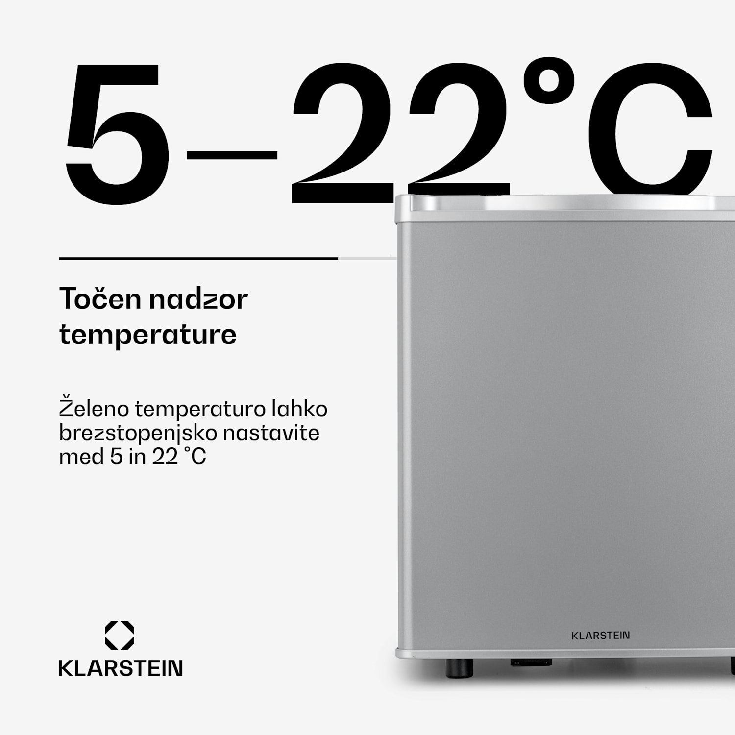 Happy Hour 45, mini hladilnik, minibar, hladilnik za pijačo, 45 litrov, 26 dB 45 Ltr | C | Srebrna
