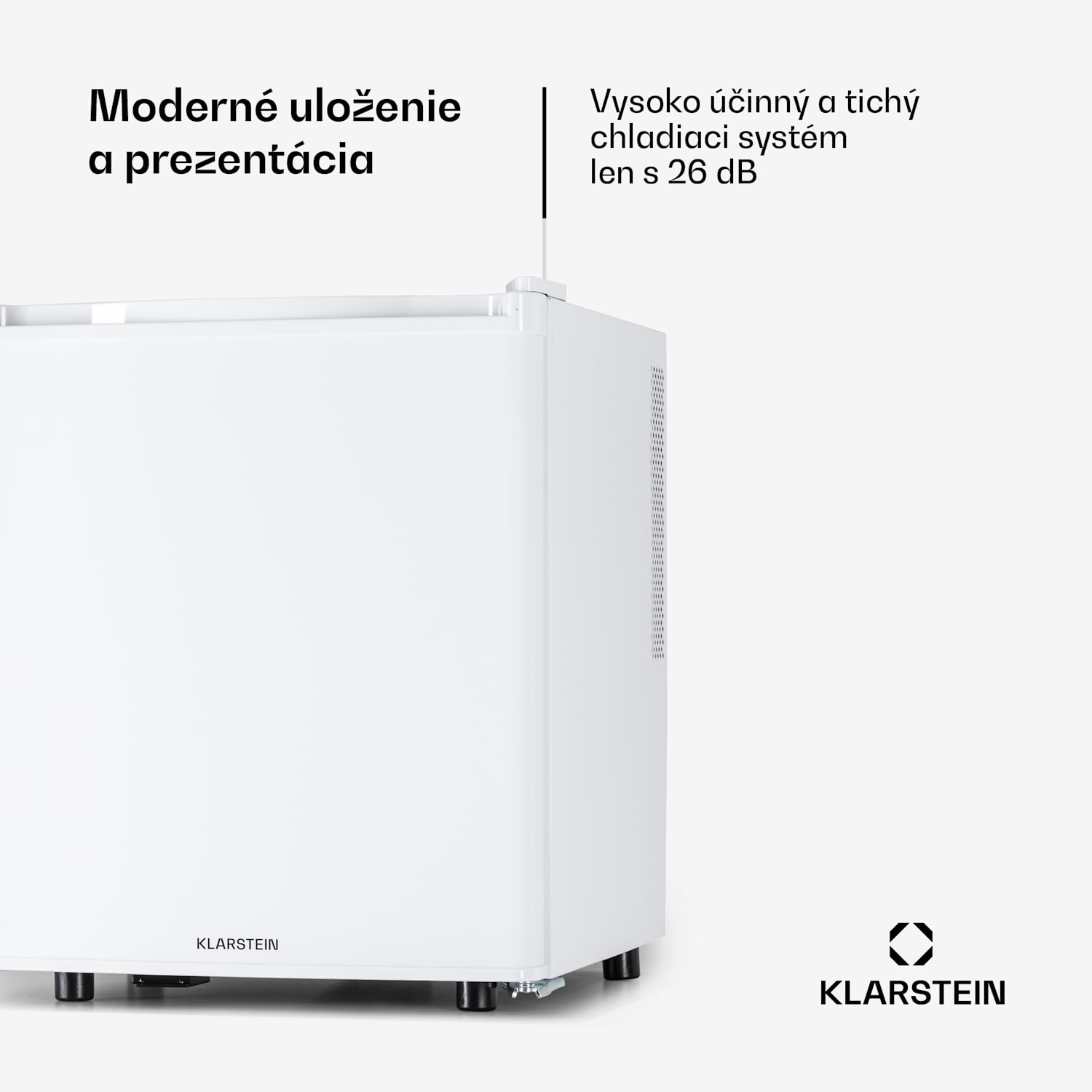 Happy Hour 45, mini chladnička, minibar, chladnička na nápoje, 45 l, 26 dB 45 litrov | Biela