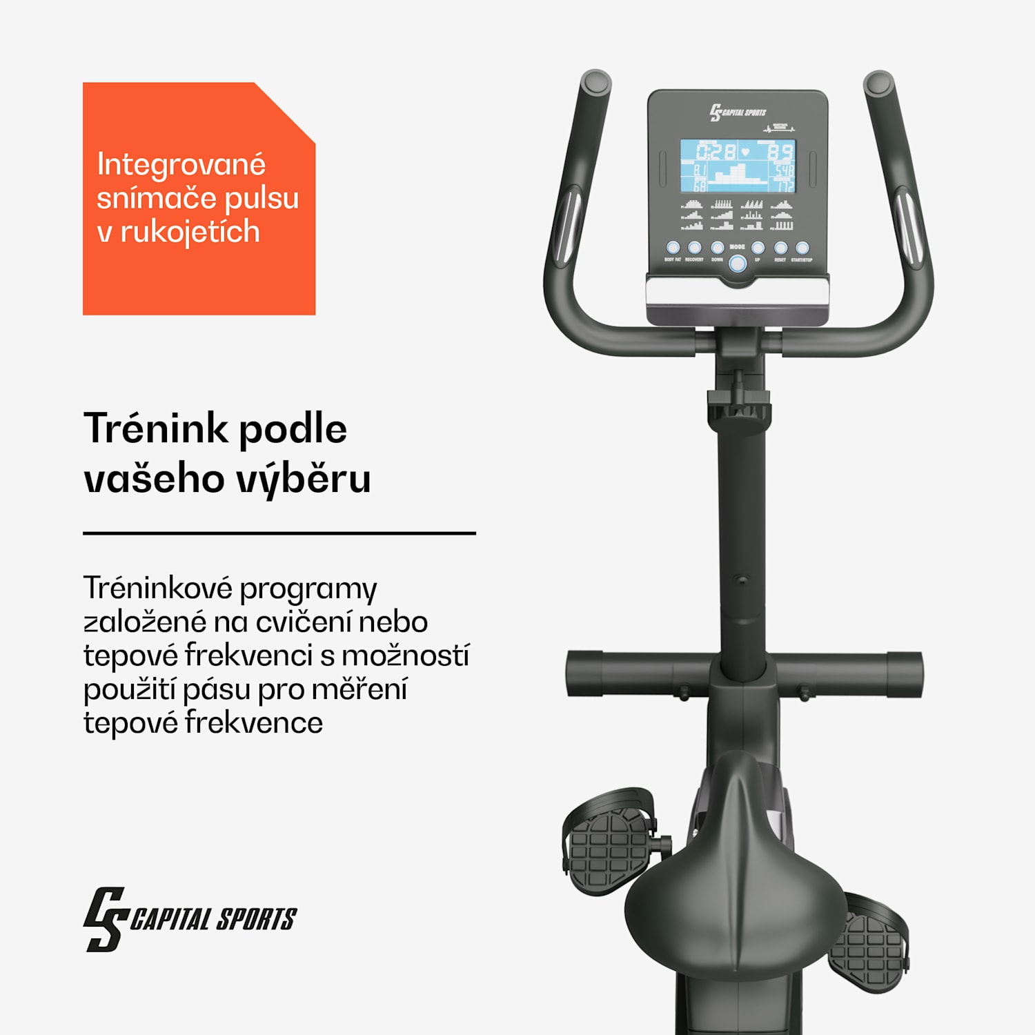 Helios Cardiobike, domácí rotoped, stacionární, cyklotrenažér, Bluetooth, Aplikace, 32 úrovní magnetického odporu 