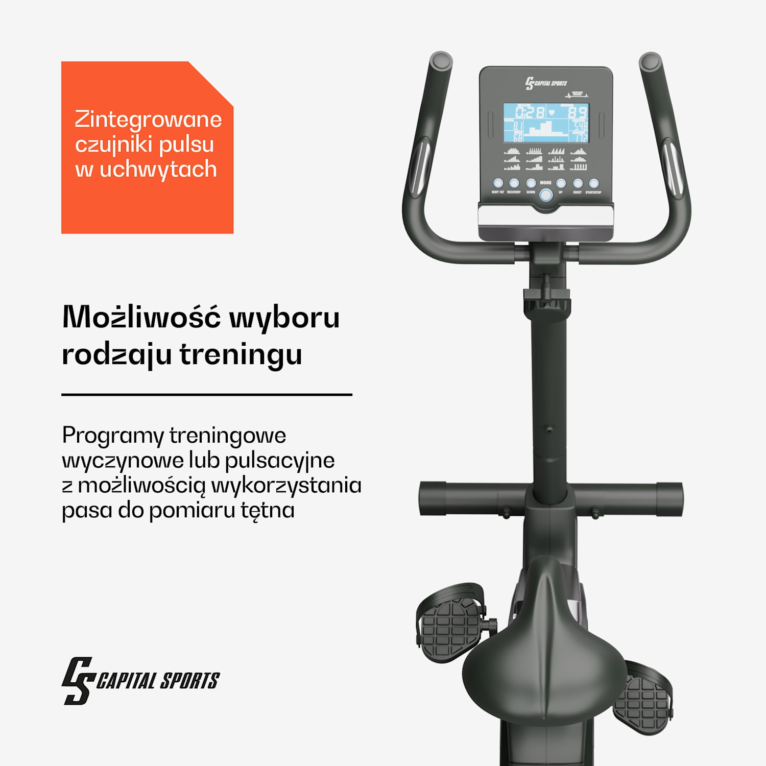 Helios Cardiobike, rower treningowy, aplikacja, Bluetooth, 32 poziomy oporu magnetycznego 