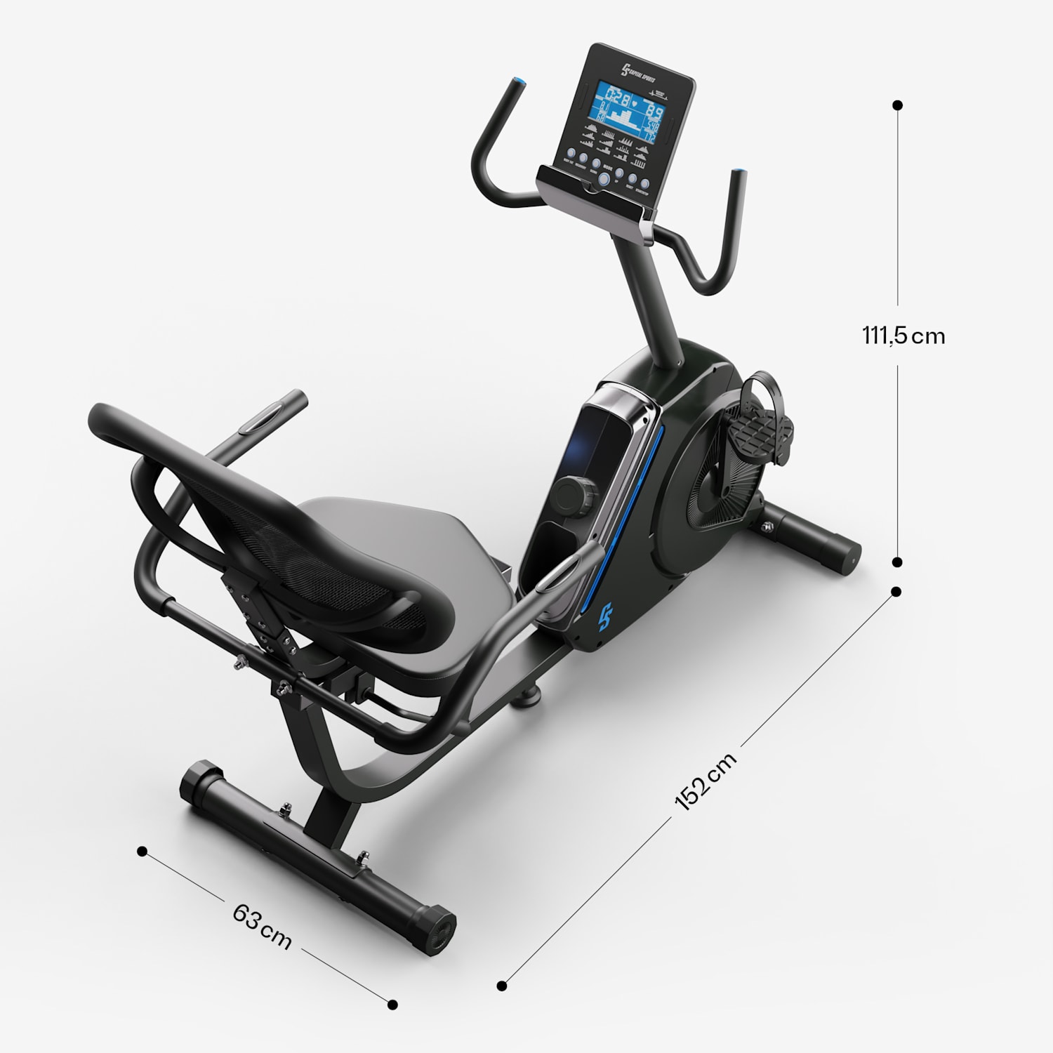 Helios Cardio Bike, home trainer, Bluetooth, aplicație, rezistență magnetică de 32 de niveluri 