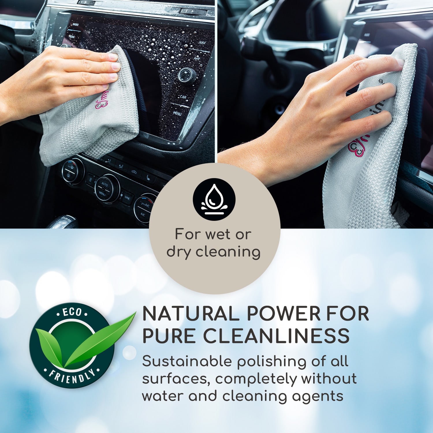 Profesionálne čistiace utierky, čistiace utierky, mikrovlákno, 60 x 40 cm Ocean