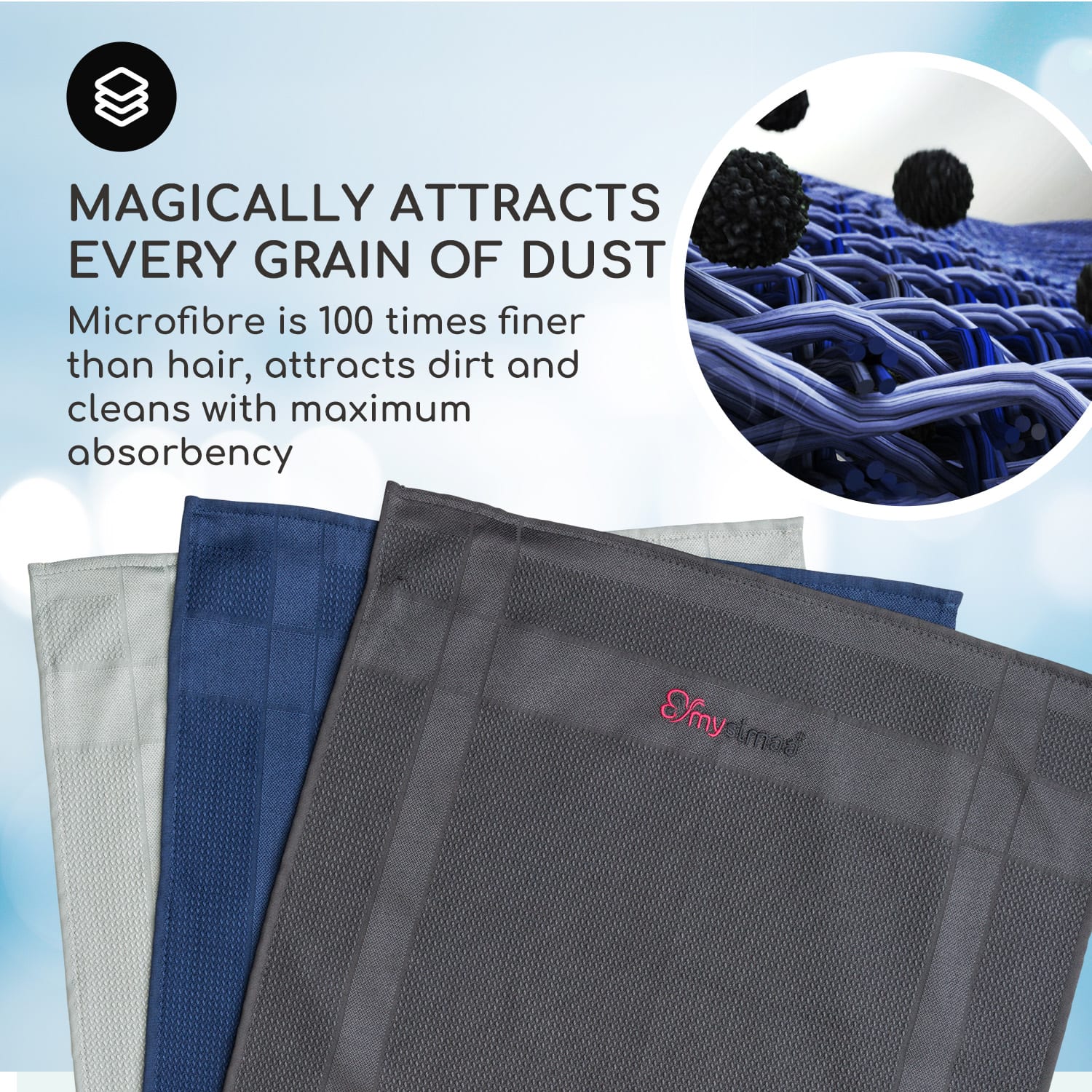 Profesionálne čistiace utierky, čistiace utierky, mikrovlákno, 60 x 40 cm Ocean