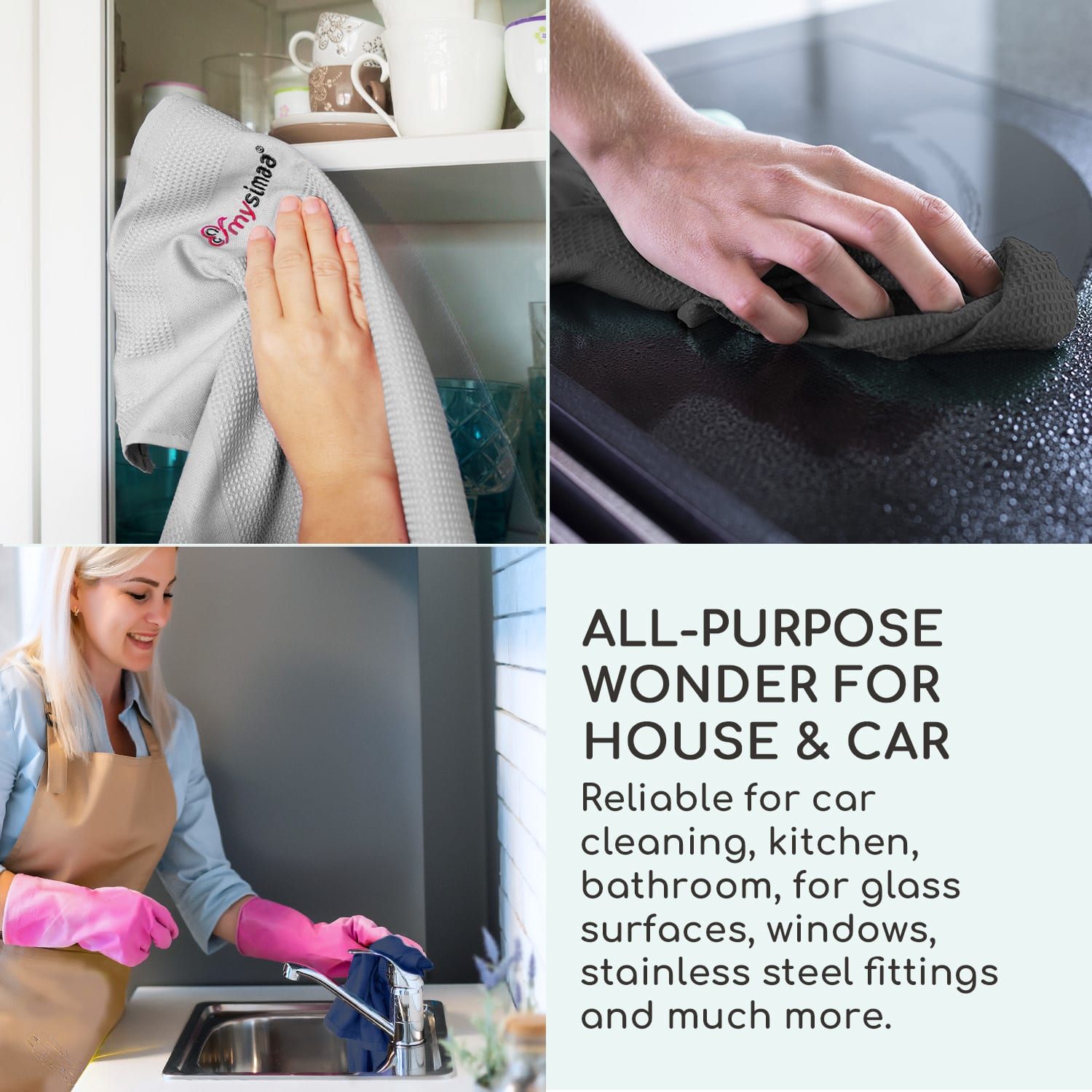 Profesionálne čistiace utierky, čistiace utierky, mikrovlákno, 60 x 40 cm Ocean