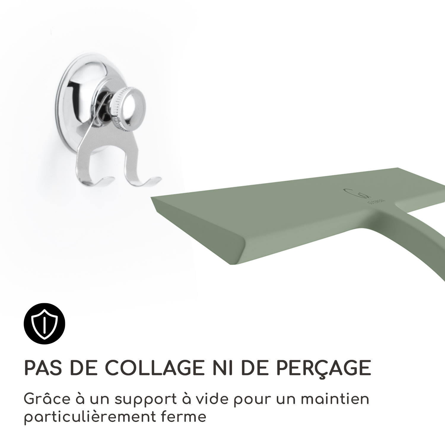 Blaze Raclette de douche 23 cm Couverture en silicone Noyau en acier inoxydable Design moderne Mousse