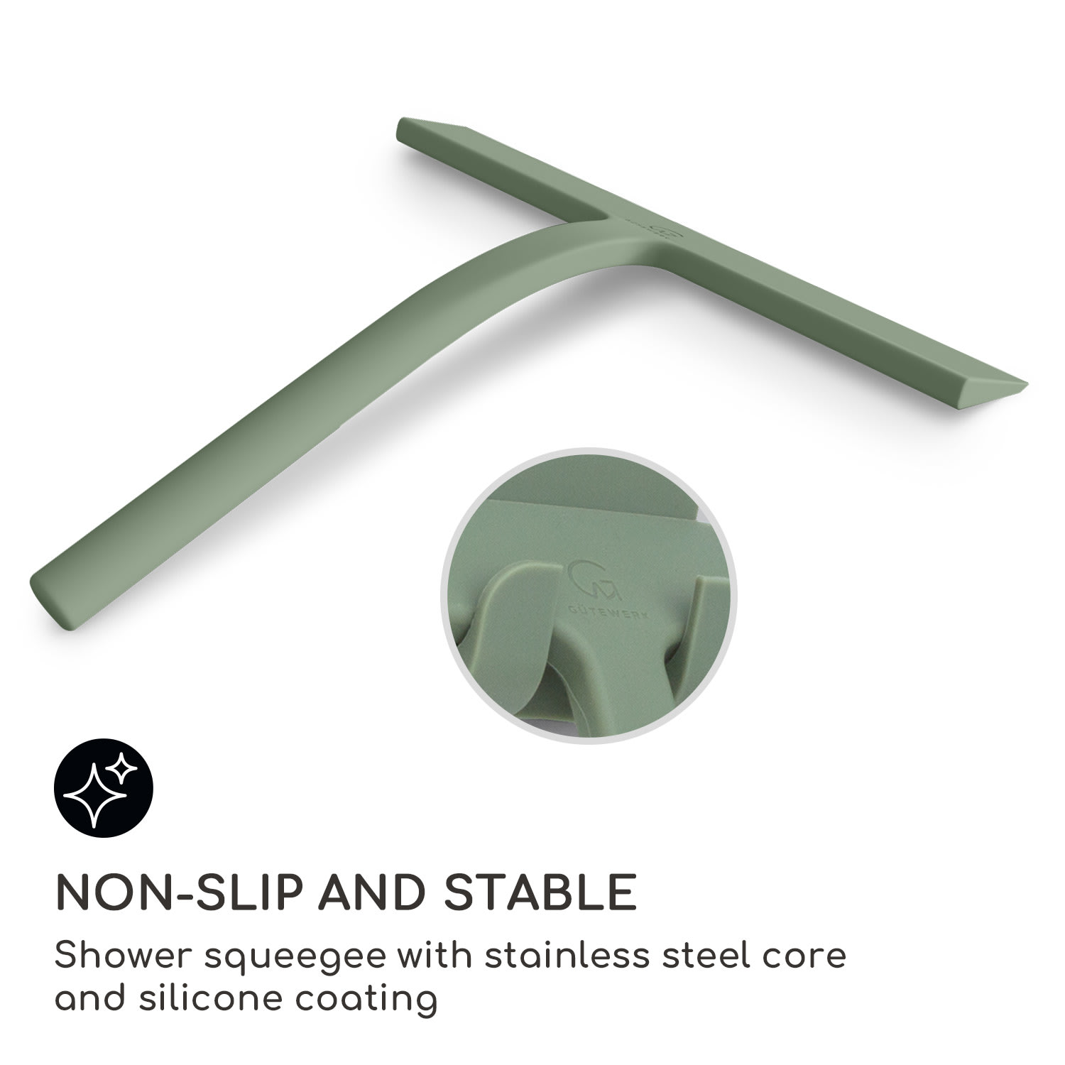 Blaze Stierka na sprchový kút 23 cm Silikónový kryt Jadro z nehrdzavejúcej ocele Moderný dizajn Mach