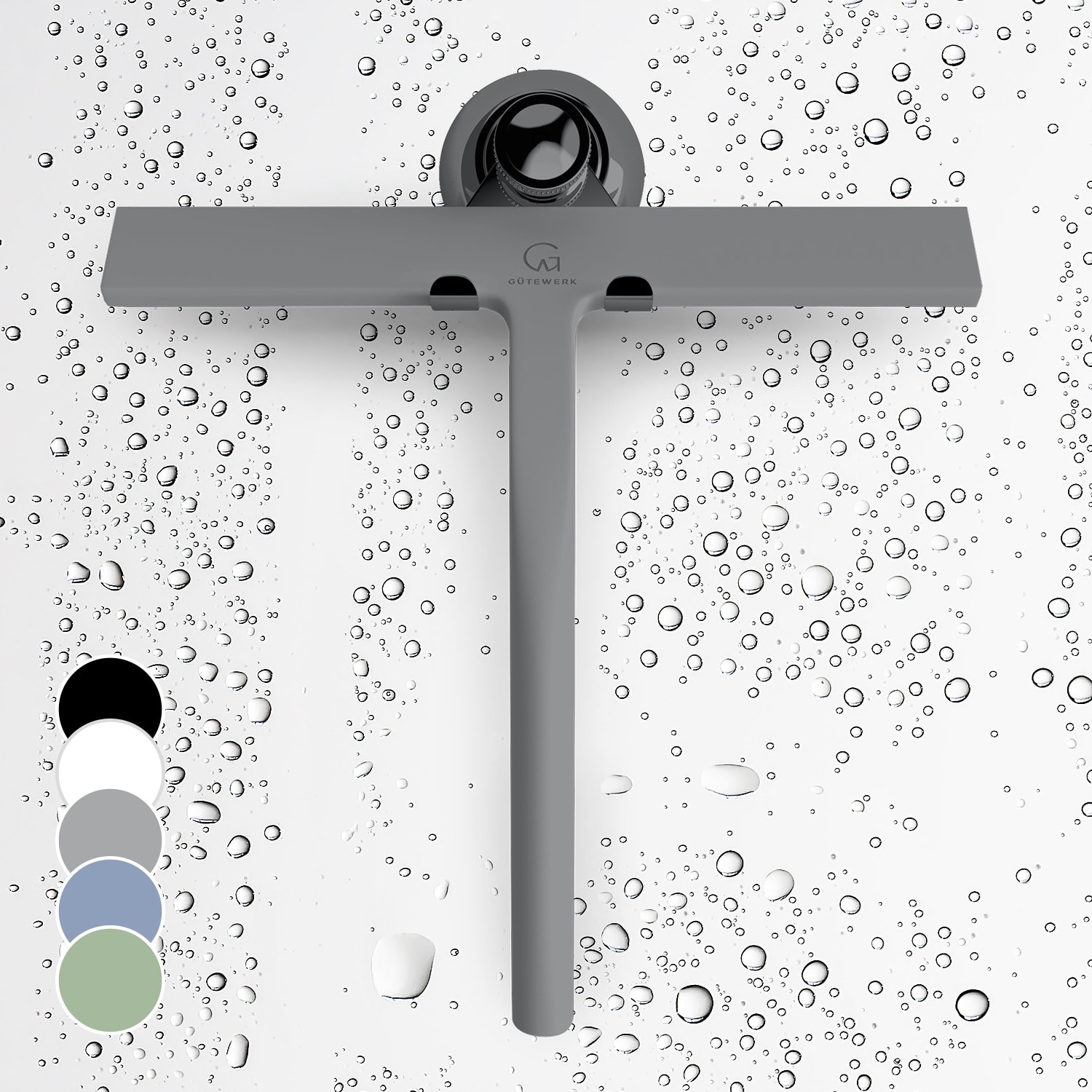 Blaze Stierka na sprchový kút 23 cm Silikónový kryt Jadro z nehrdzavejúcej ocele Moderný dizajn Stredne šedá