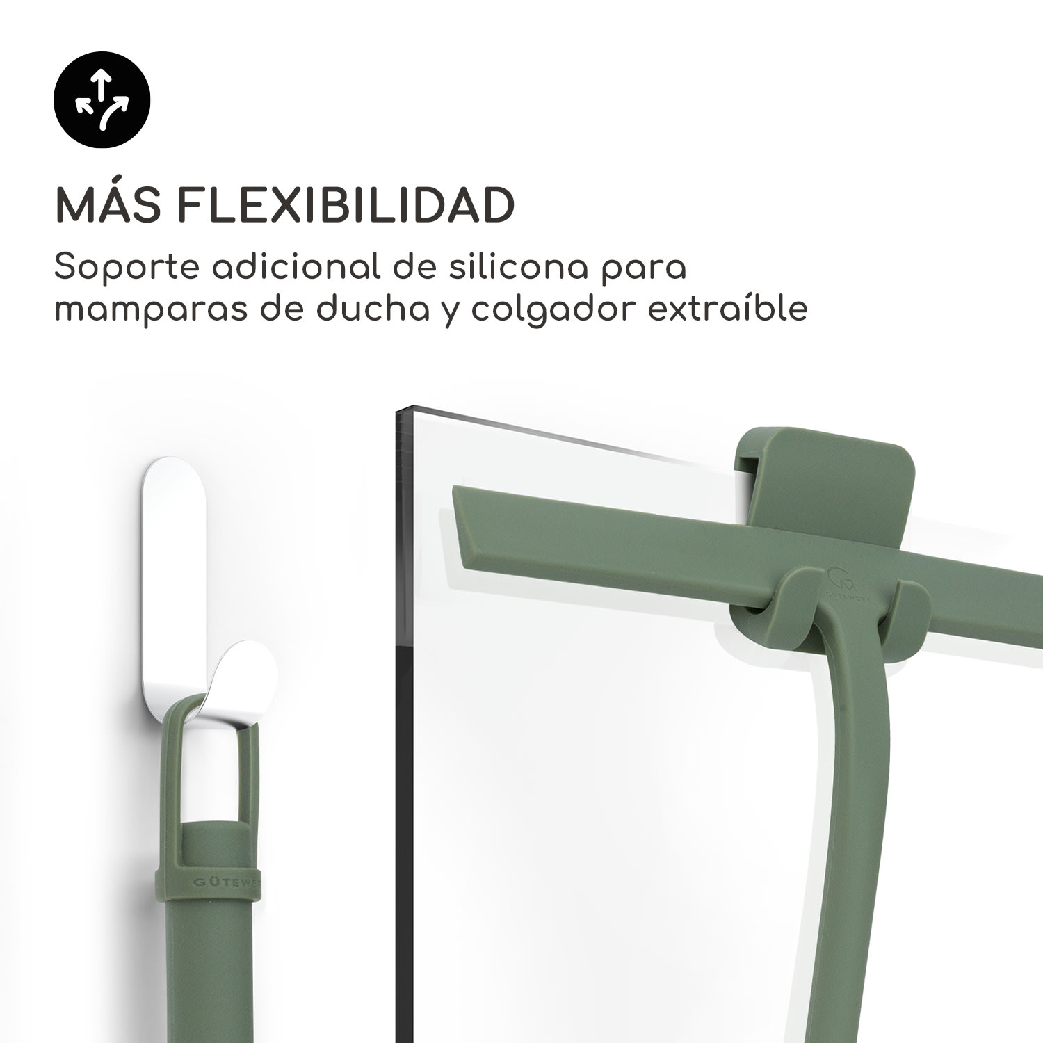 Rasqueta limpiacristales para ducha 28 cm revestimiento de silicona núcleo de acero inoxidable diseño moderno