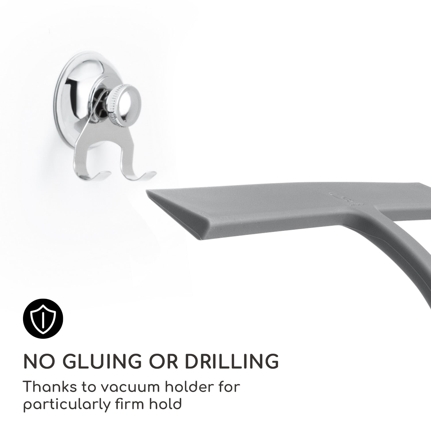 Blaze Stierka na sprchový kút 28 cm Silikónový kryt Jadro z nehrdzavejúcej ocele Moderný dizajn Stredne šedá