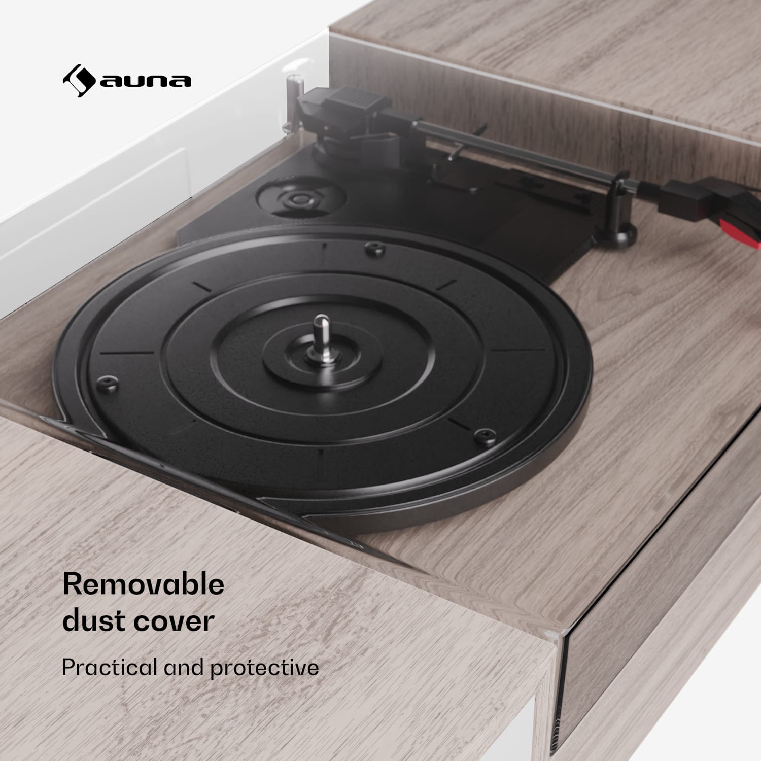 TT-Play 2x10W BT RCA-Out 3-rýchlostný gramofón, gramofón, 3-rýchlostný, Bluetooth Drevo Taupe