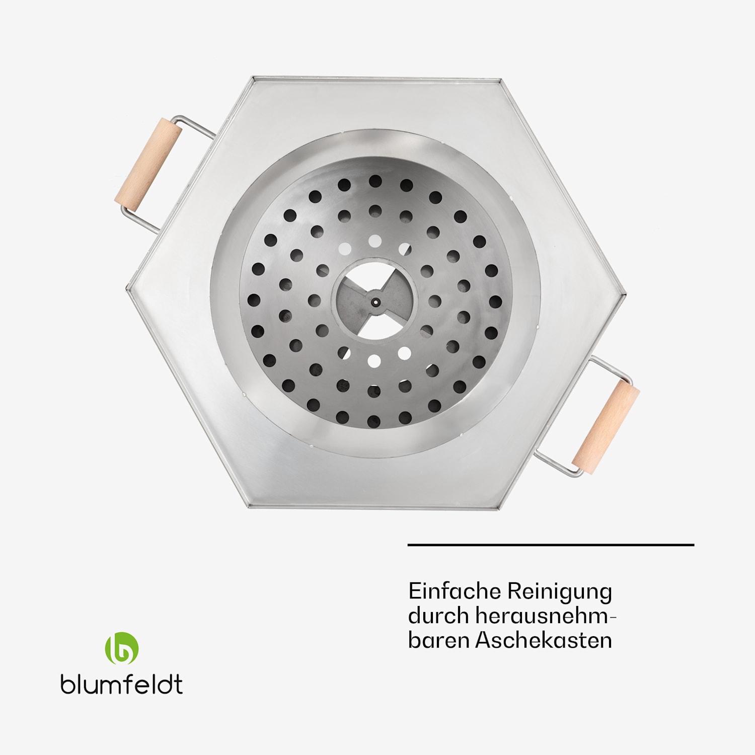 Mojanda Feuerkorb rauchfrei robust Schürhaken Regenhaube Edelstahl