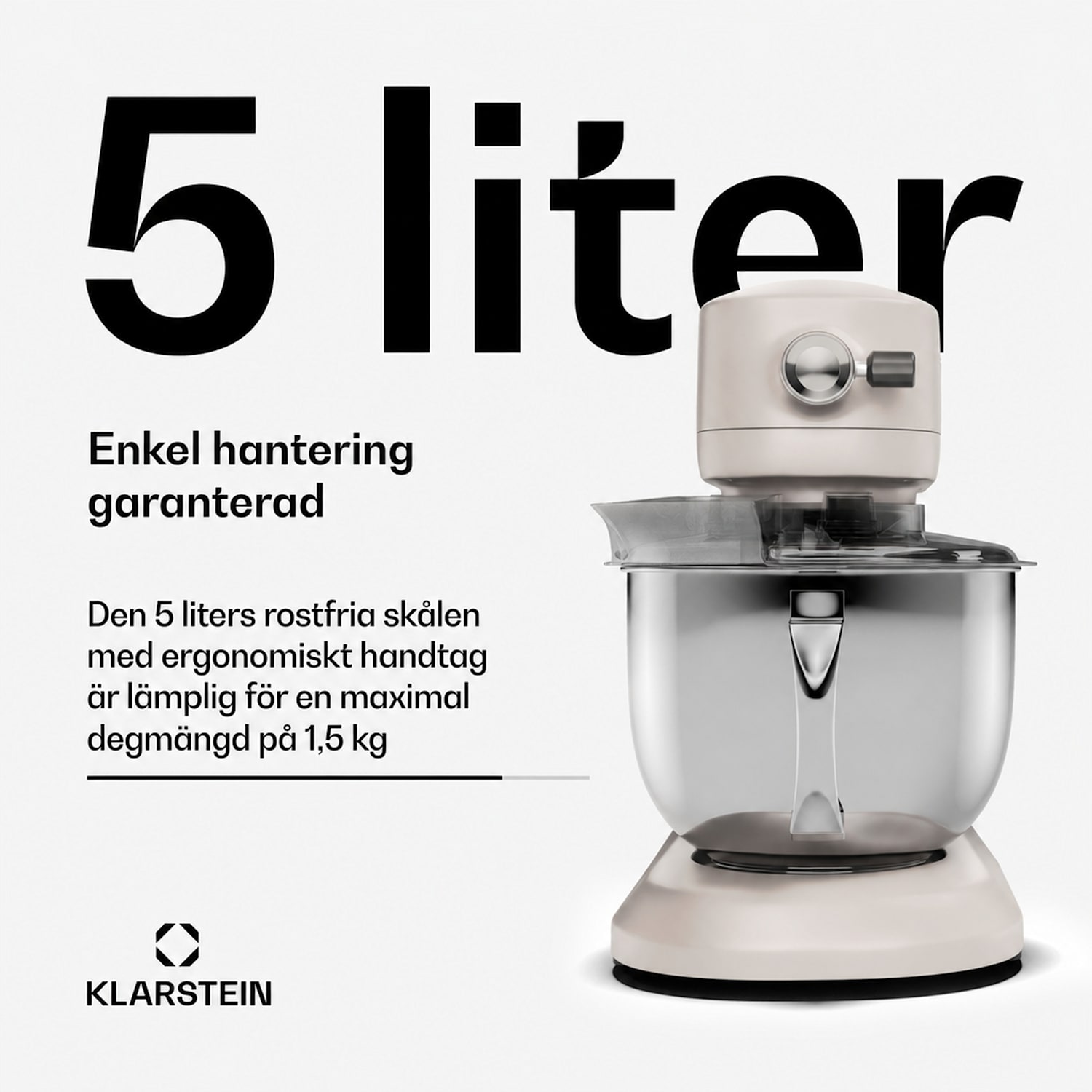 Chiara köksmaskin | 1600 watt | 12 inställningar | skål i rostfritt stål | LCD-display | inkl. tillbehör Sand
