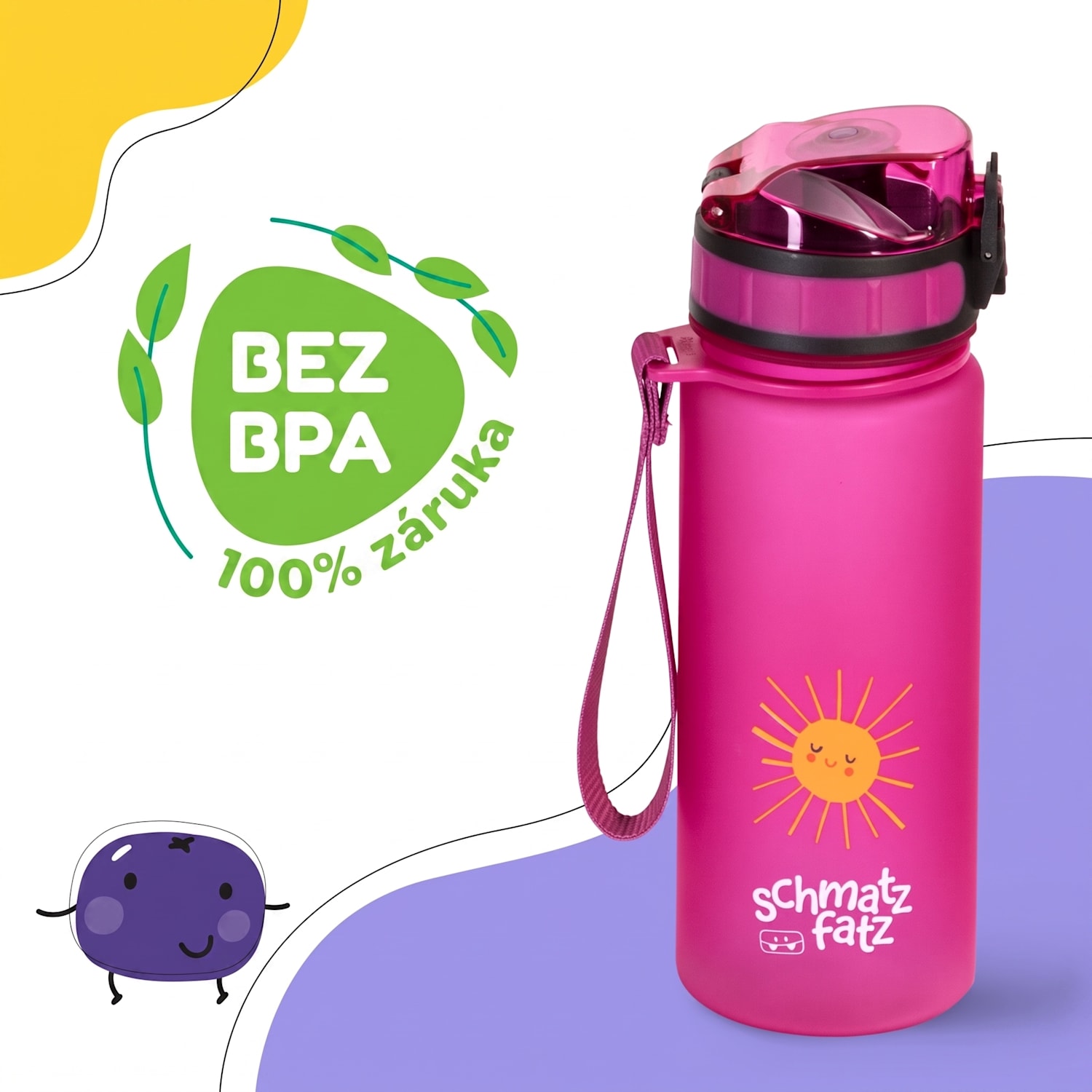 Wakaba, láhev na pití, 400 ml, Tritan, bez BPA 400 ml | Purple Sun