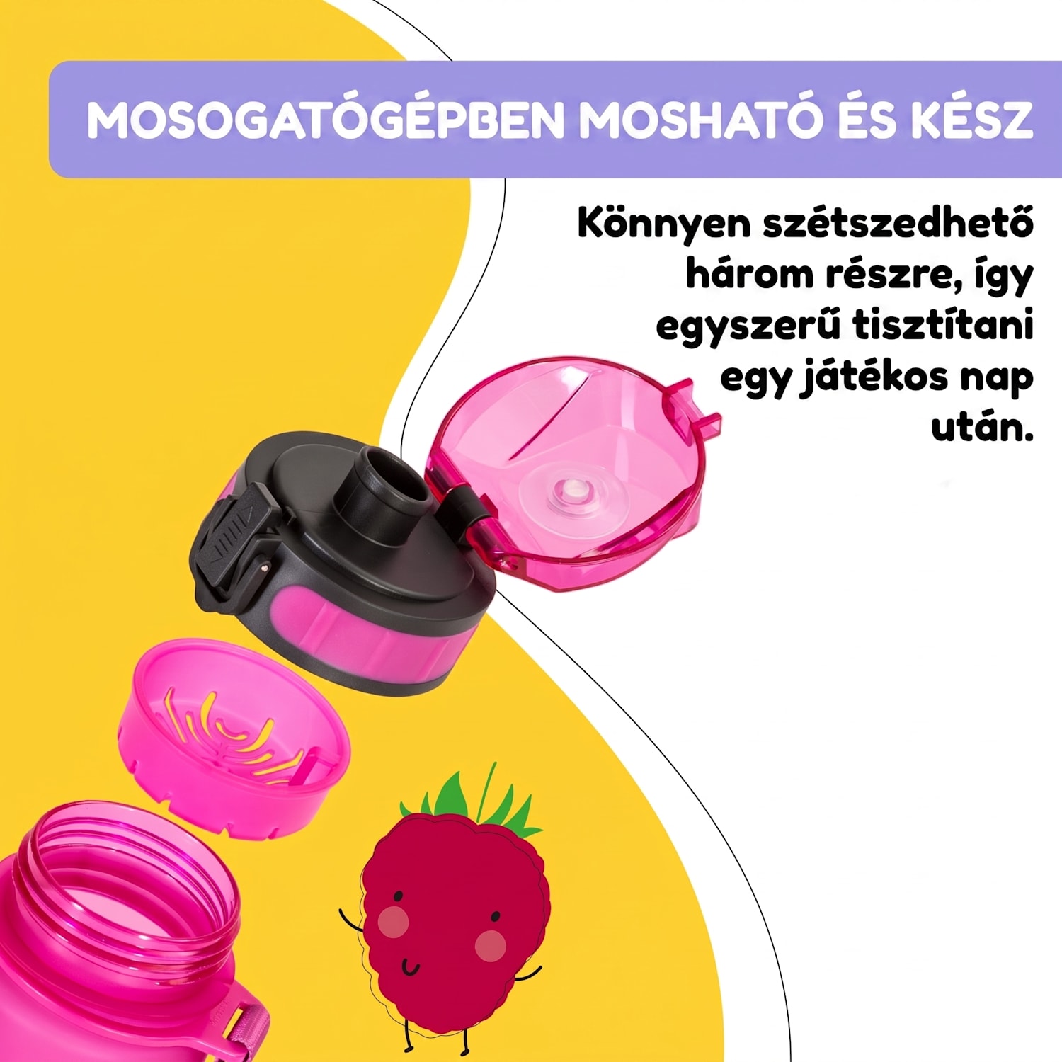 Wakaba, ivópalack, 400 ml, Tritan, BPA-mentes 400 ml | Purple Sun