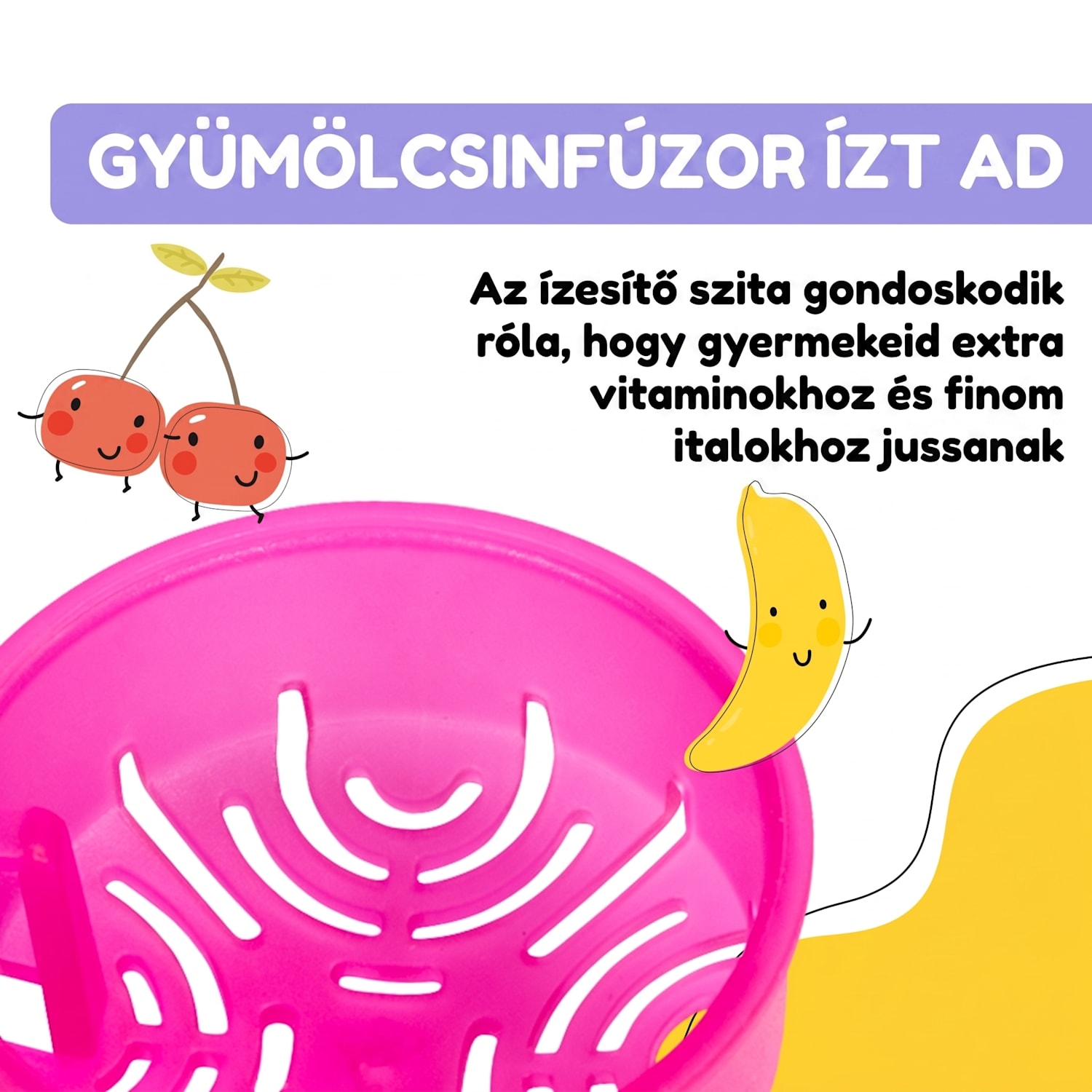 Wakaba, ivópalack, 400 ml, Tritan, BPA-mentes 400 ml | Purple Sun