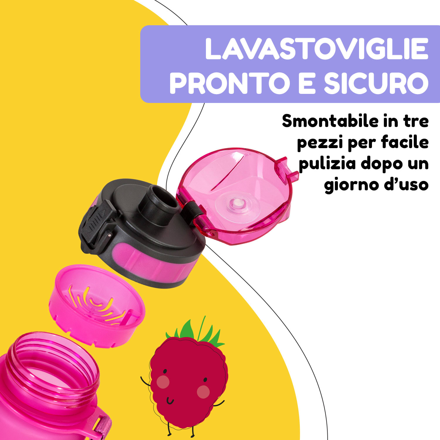 Wakaba - Borraccia da 400 ml, Tritan senza BPA 400 ml | Purple Sun