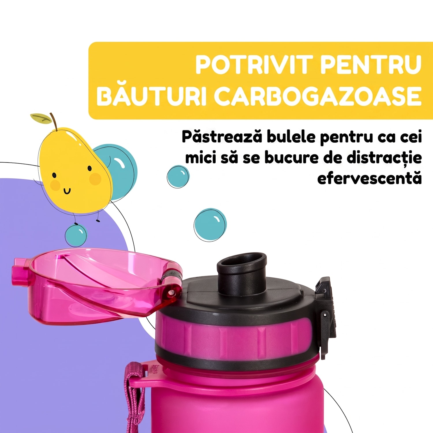 Wakaba, sticlă de băut, 400 ml, Tritan, fără BPA 400 ml | Purple Sun