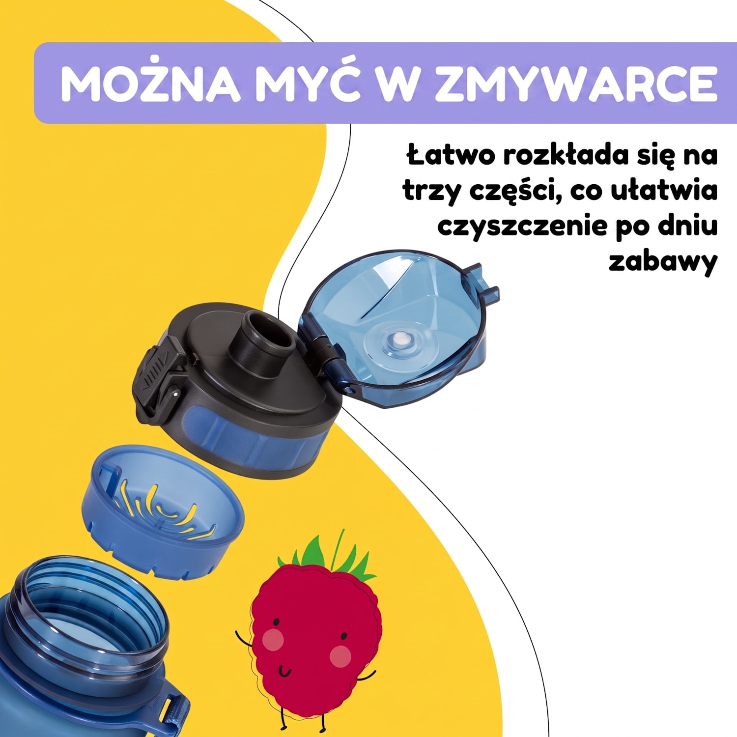 Wakaba, bidon, 400 ml, butelka na wodę, tworzywo Tritan, nie zawiera BPA 400 ml | Navy Space