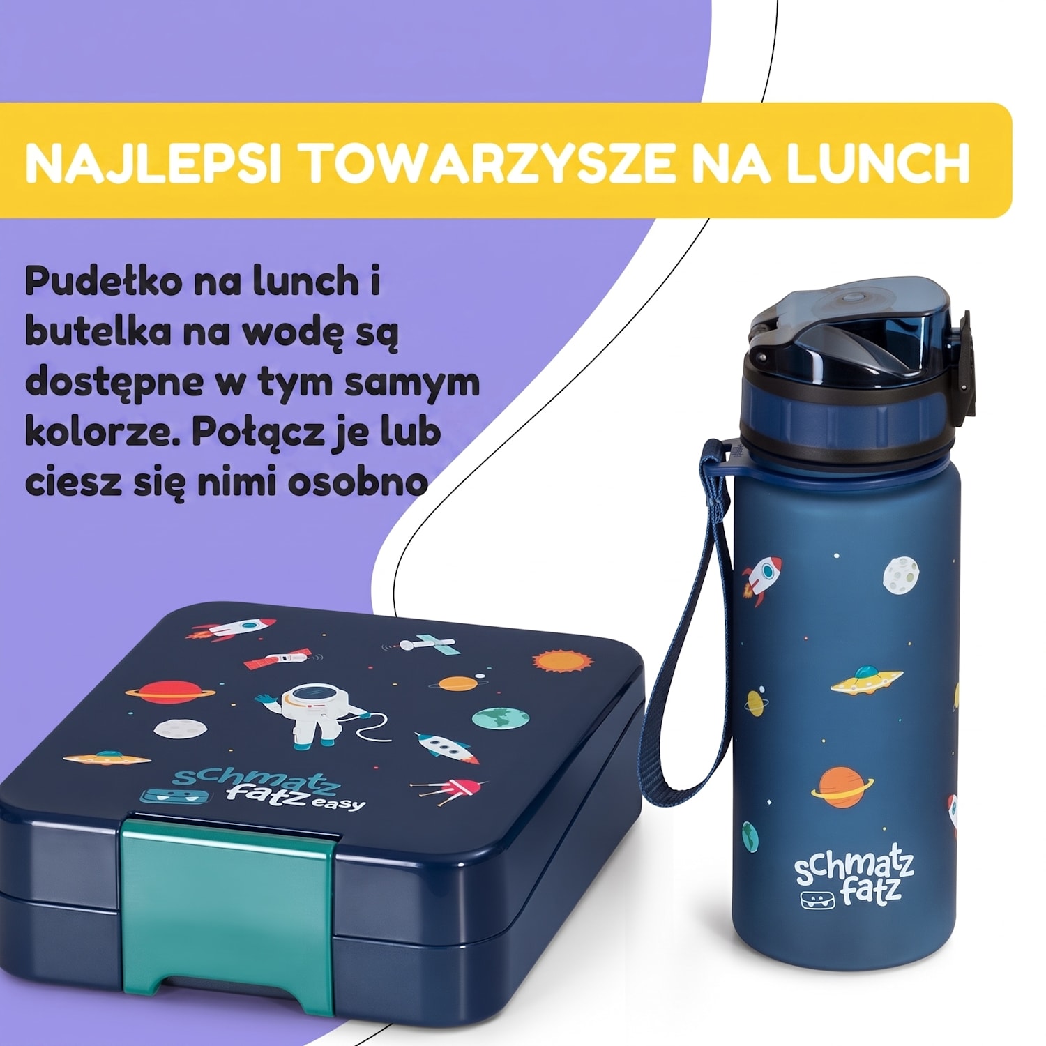 Wakaba, bidon, 400 ml, butelka na wodę, tworzywo Tritan, nie zawiera BPA 400 ml | Navy Space