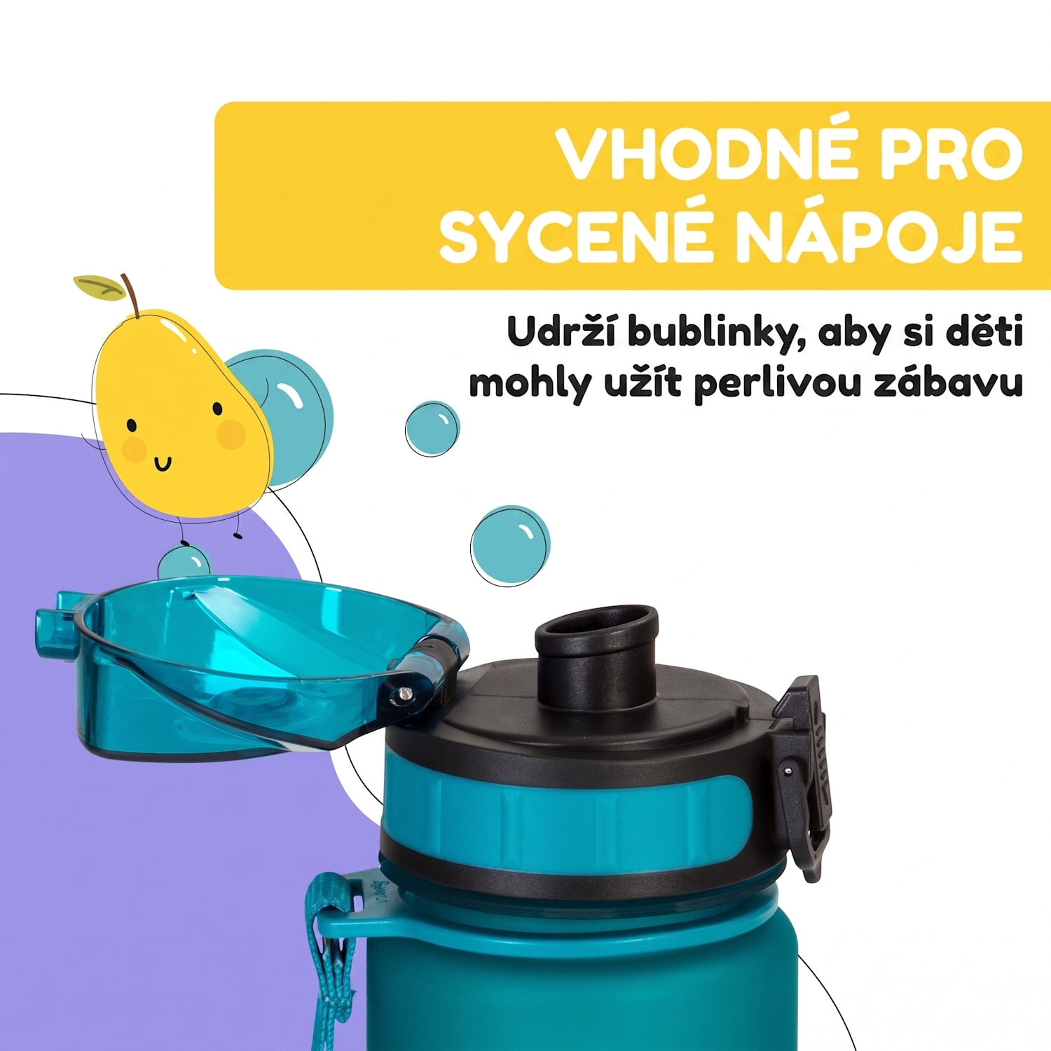 Wakaba, láhev na pití, 400 ml, Tritan, BPA-free 400 ml | Petrol Sea