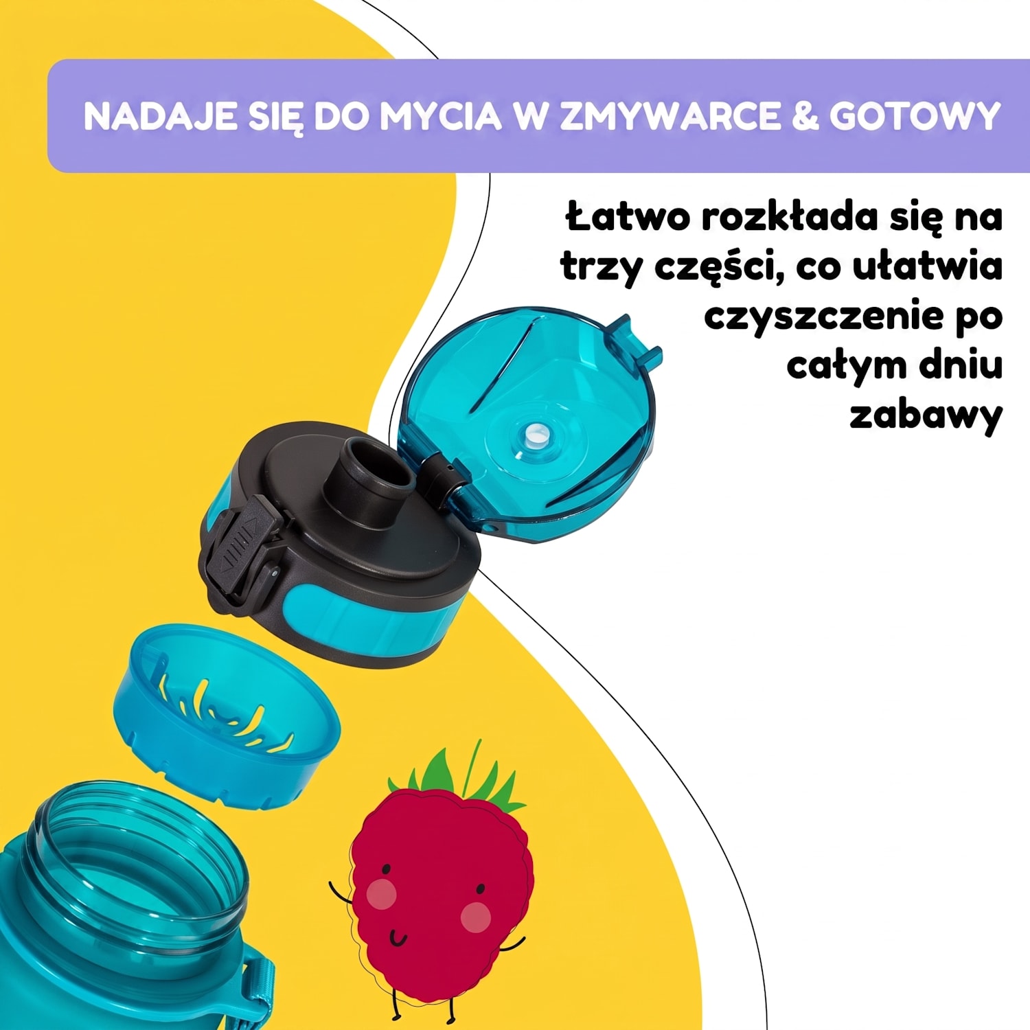Wakaba, bidon, 400 ml, butelka na wodę, tworzywo Tritan, nie zawiera BPA 400 ml | Petrol Sea