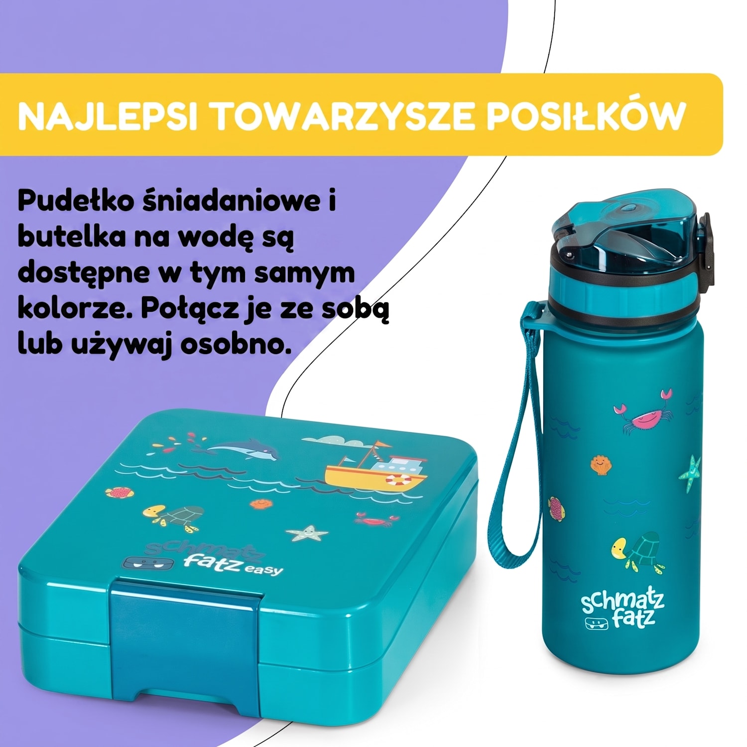 Wakaba, bidon, 400 ml, butelka na wodę, tworzywo Tritan, nie zawiera BPA 400 ml | Petrol Sea