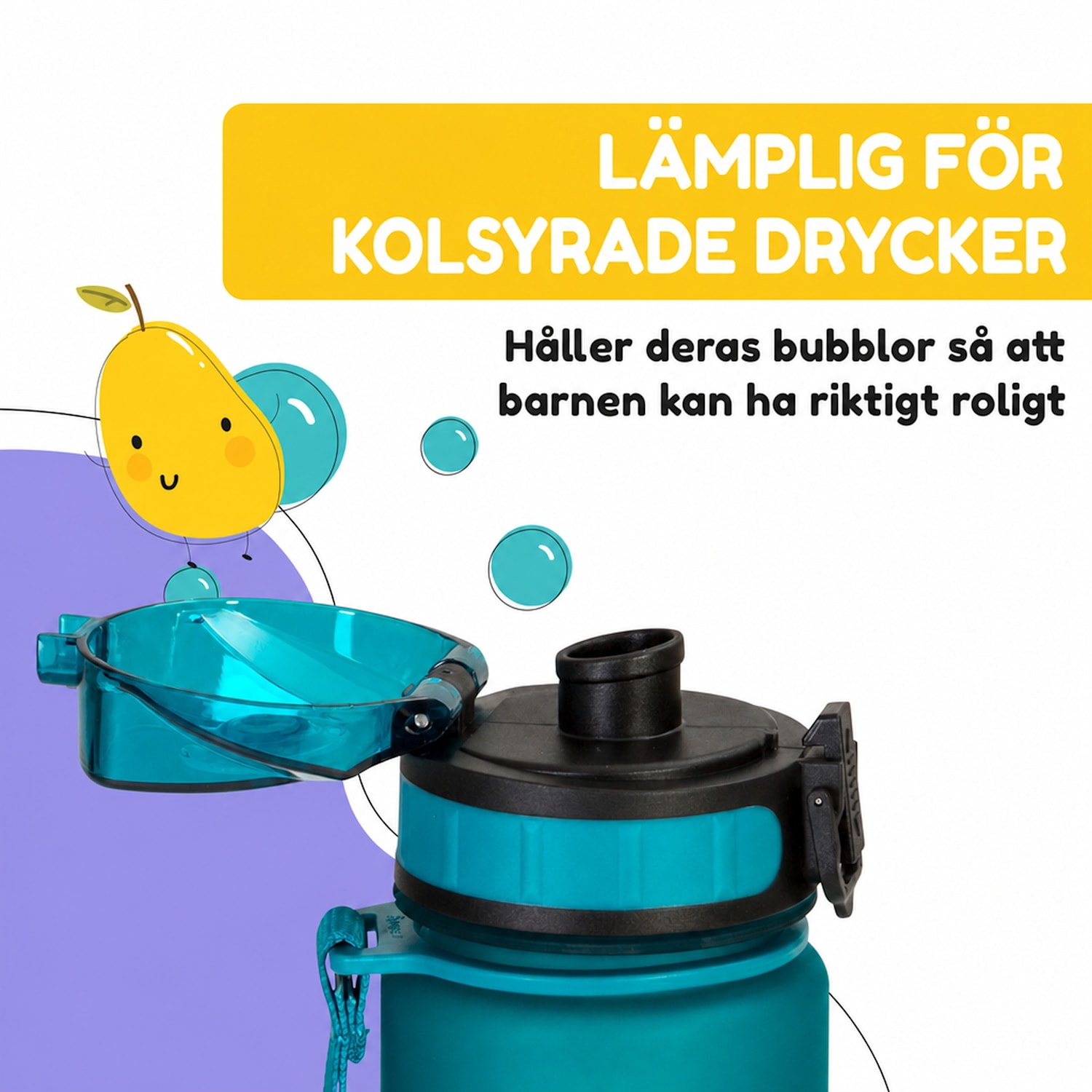 schmatzfatz Wakaba-dricksflaska | 400 ml | Tritan | Bärrem | BPA-fri 400 ml | Petrol Sea