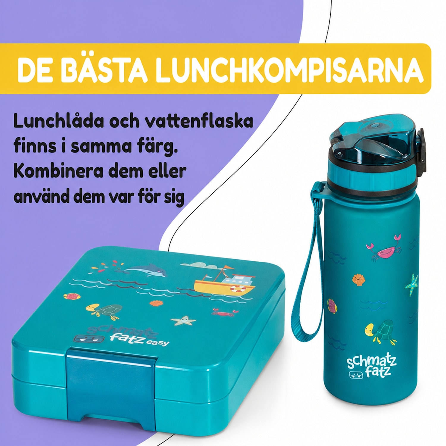 schmatzfatz Wakaba-dricksflaska | 400 ml | Tritan | Bärrem | BPA-fri 400 ml | Petrol Sea