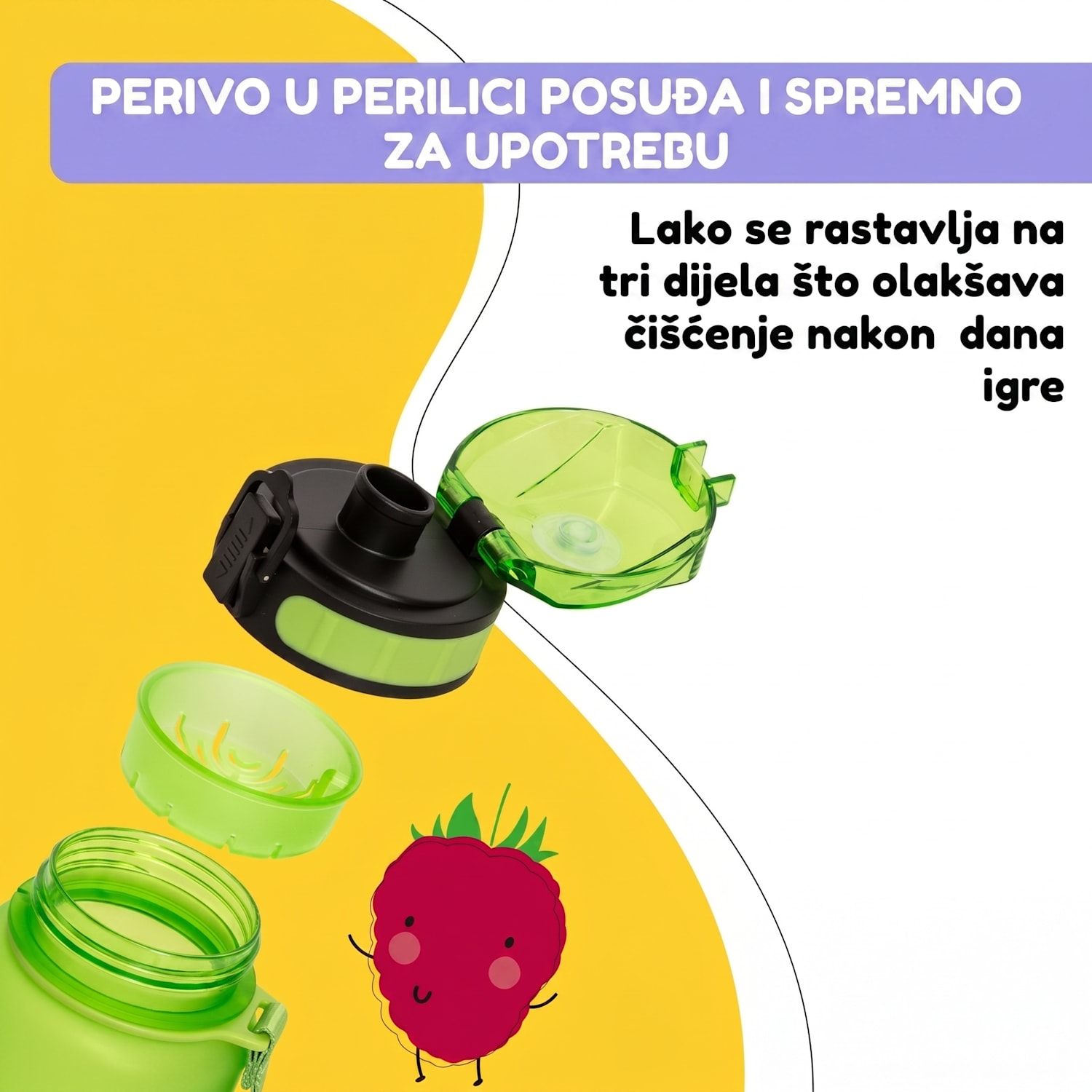 Wakaba, boca za piće, 800 ml, Tritan, bez BPA 800 ml | Zelena