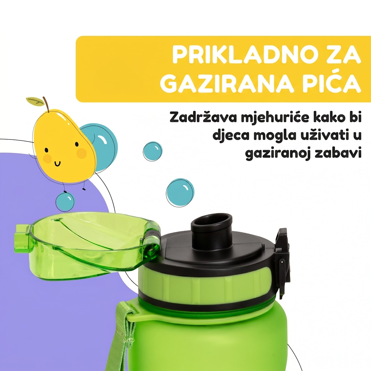 Wakaba, boca za piće, 800 ml, Tritan, bez BPA 800 ml | Zelena