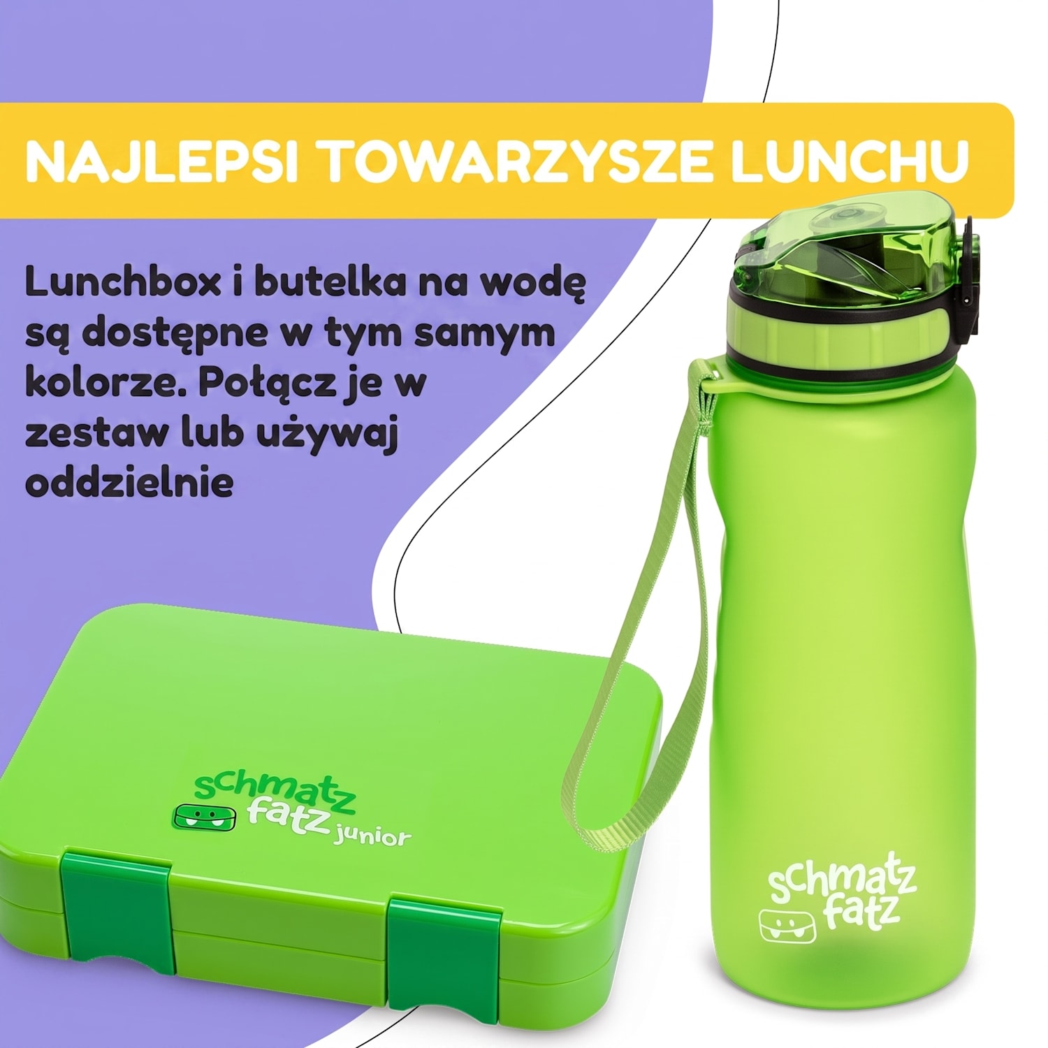 Wakaba, bidon, 800 ml, butelka na wodę, tworzywo Tritan, nie zawiera BPA 800 ml | Zielony