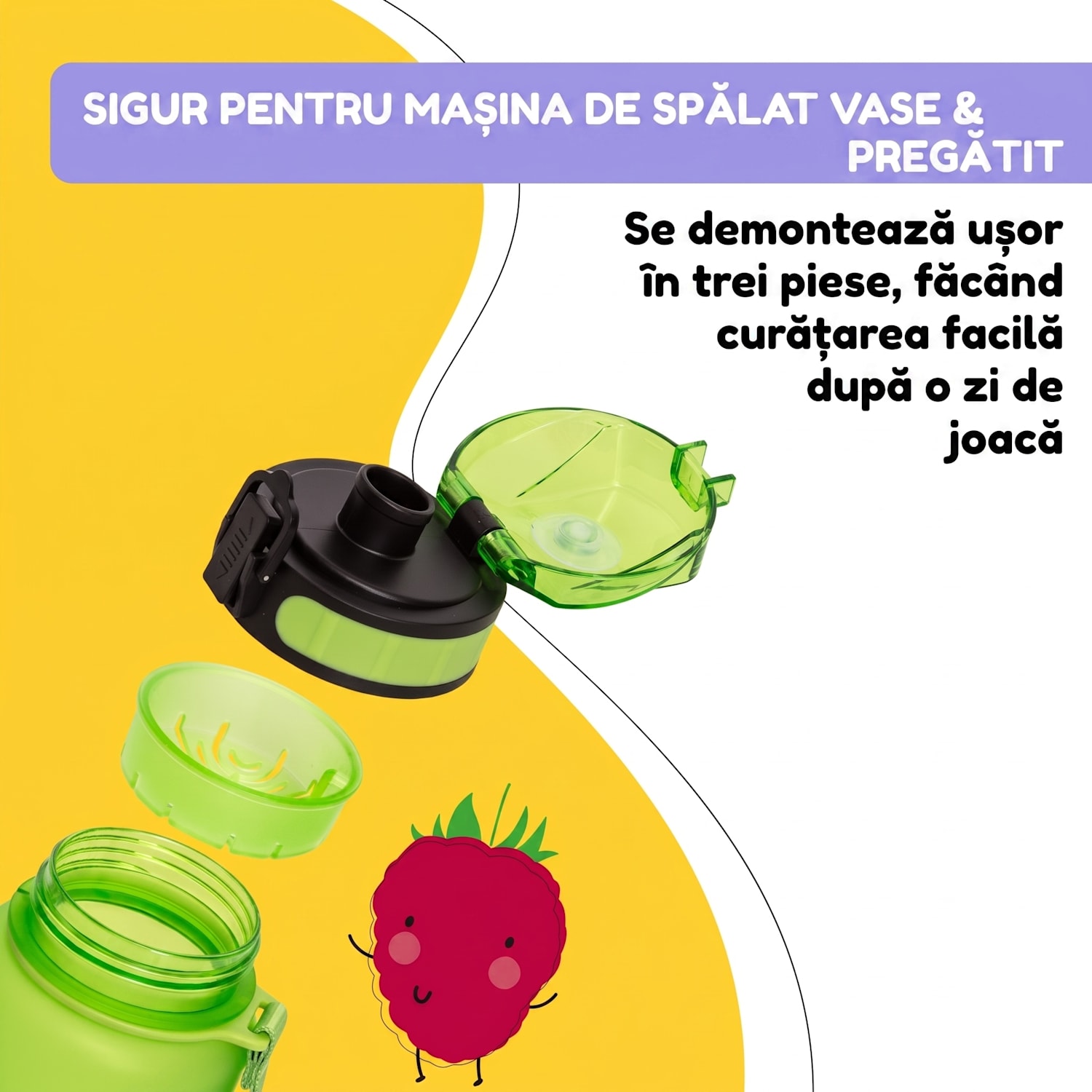 Wakaba, sticlă de băut, 800 ml, Tritan, fără BPA 800 ml | Verde