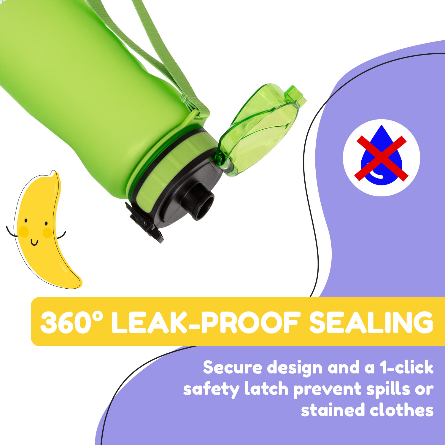 Wakaba, steklenica za pitje, 800 ml, Tritan, brez BPA 800 ml | Zelena