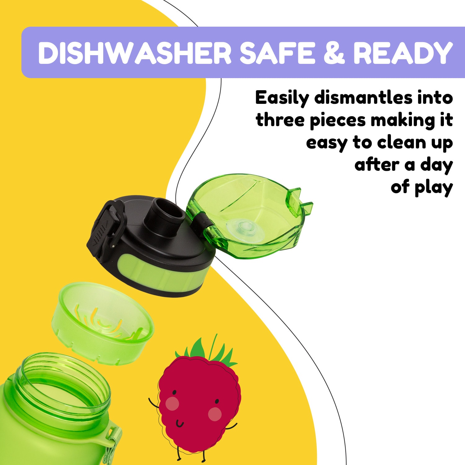 Wakaba, steklenica za pitje, 800 ml, Tritan, brez BPA 800 ml | Zelena