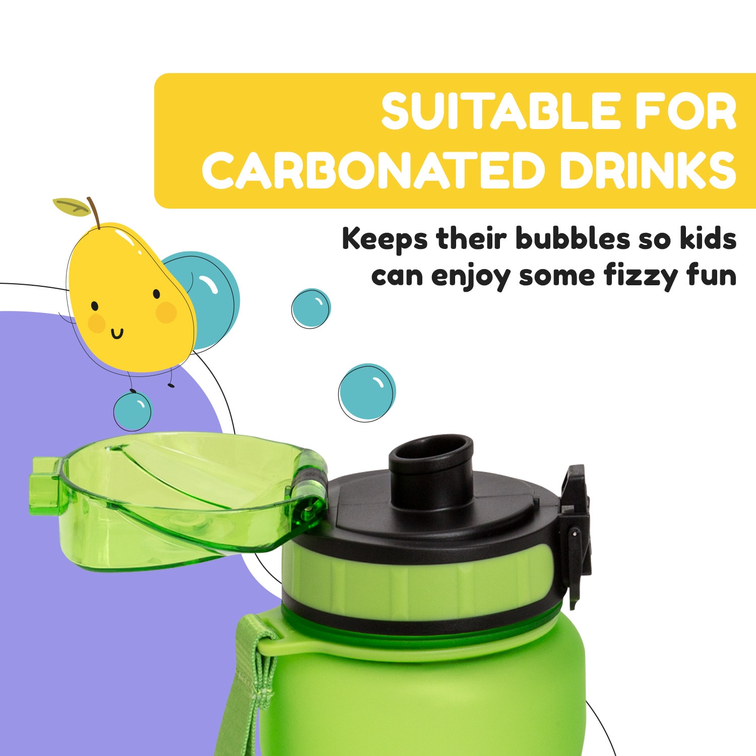 Wakaba, steklenica za pitje, 800 ml, Tritan, brez BPA 800 ml | Zelena