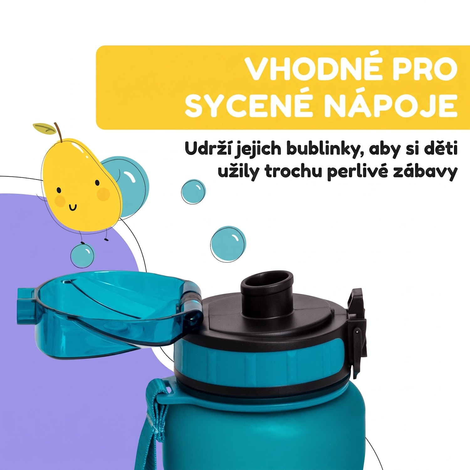 Wakaba, láhev na pití, 800 ml, Tritan, BPA-free 800 ml | Tmavě modrozelená