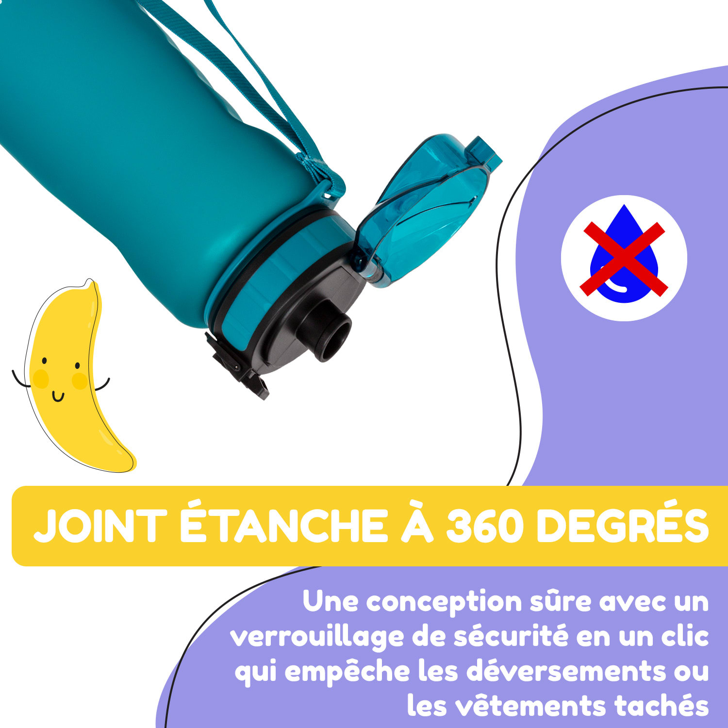 Gourde Wakaba 800 ml Tritan sans BPA 800 ml | Sarcelle Foncé