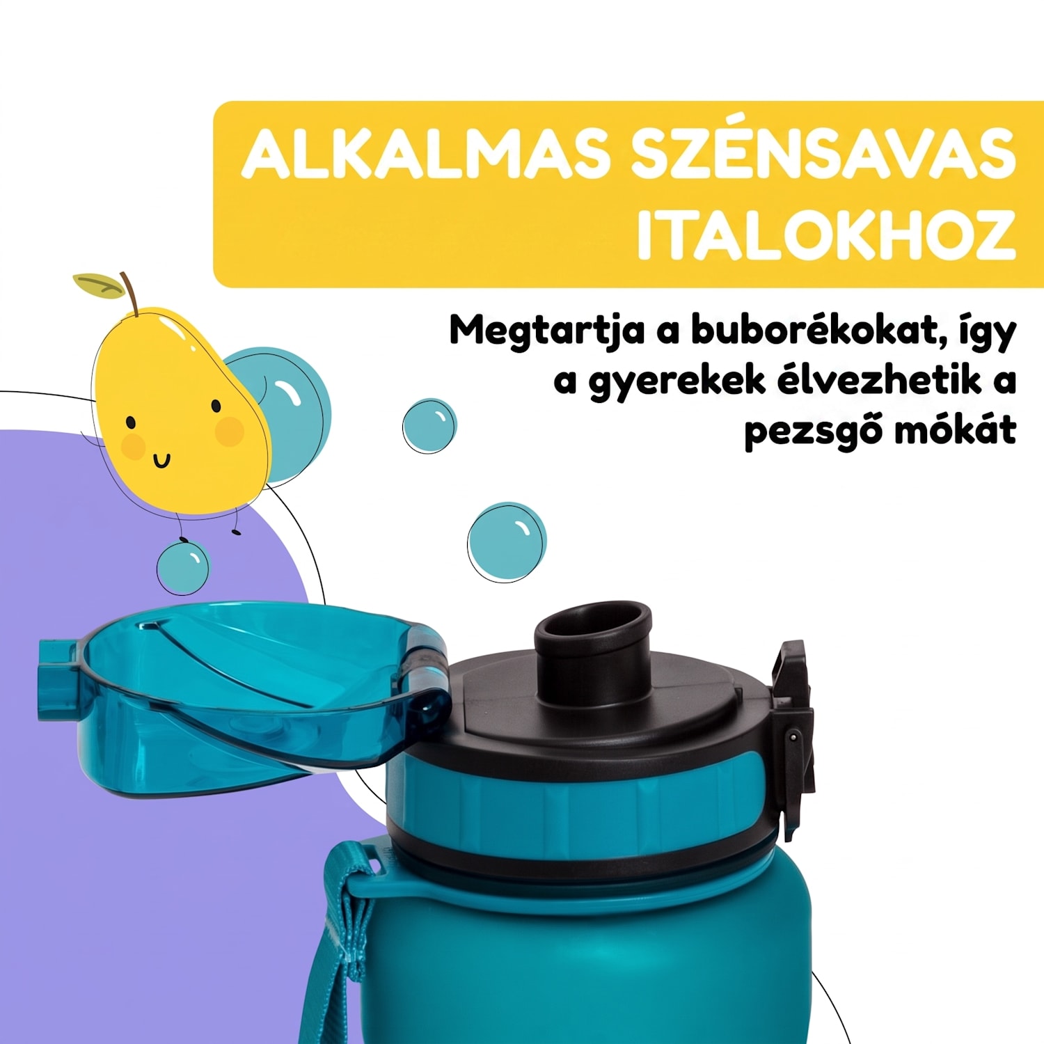 Wakaba, ivópalack, 800 ml, Tritan, BPA-mentes 800 ml | Mély teal
