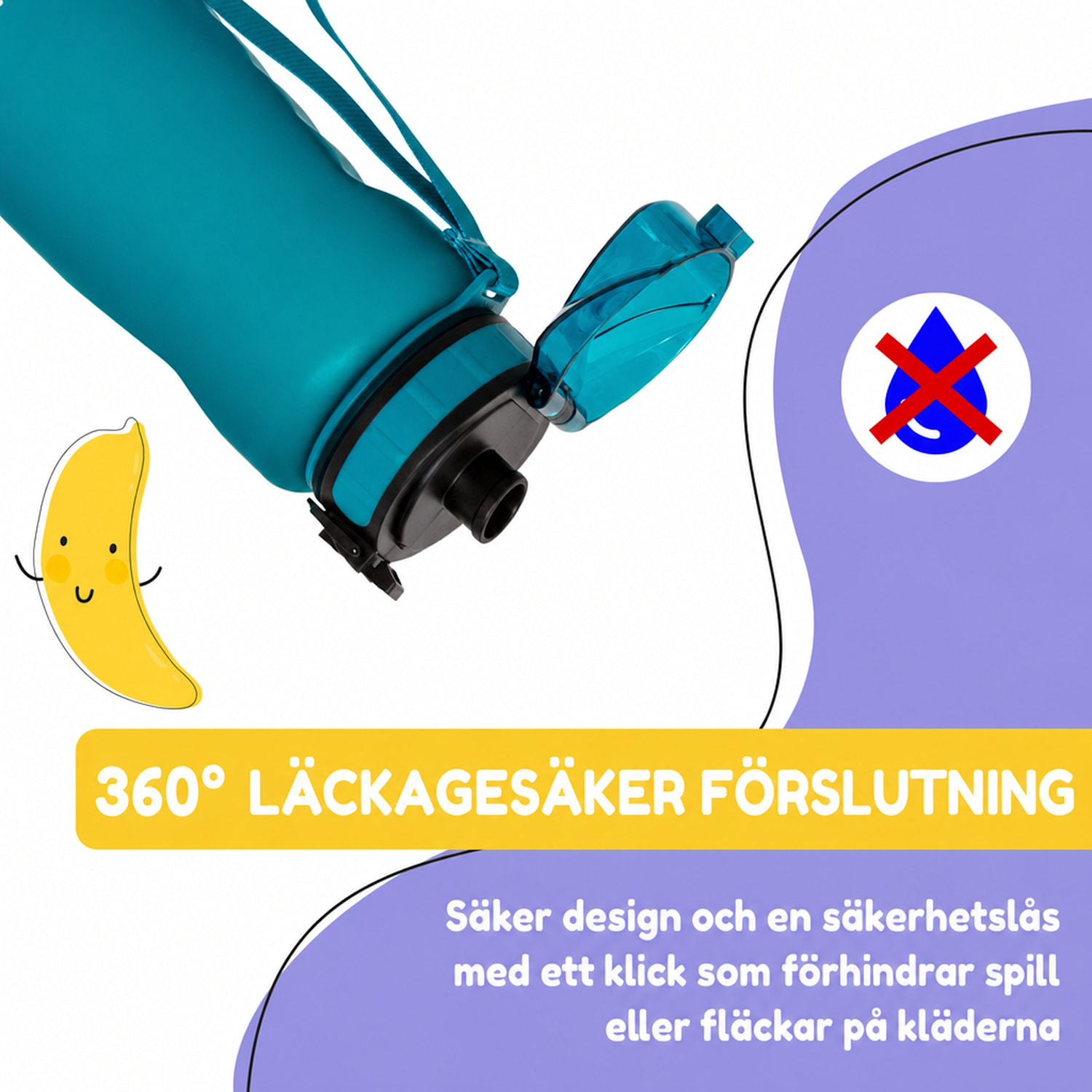 schmatzfatz Wakaba-drickflaska | 800 ml | Tritan | Bärrem | BPA-fri 800 ml | Djupteal