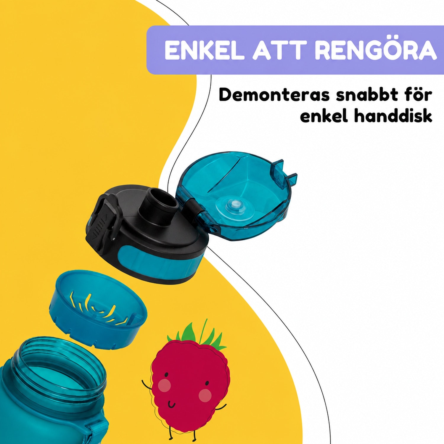 schmatzfatz Wakaba-drickflaska | 800 ml | Tritan | Bärrem | BPA-fri 800 ml | Djupteal