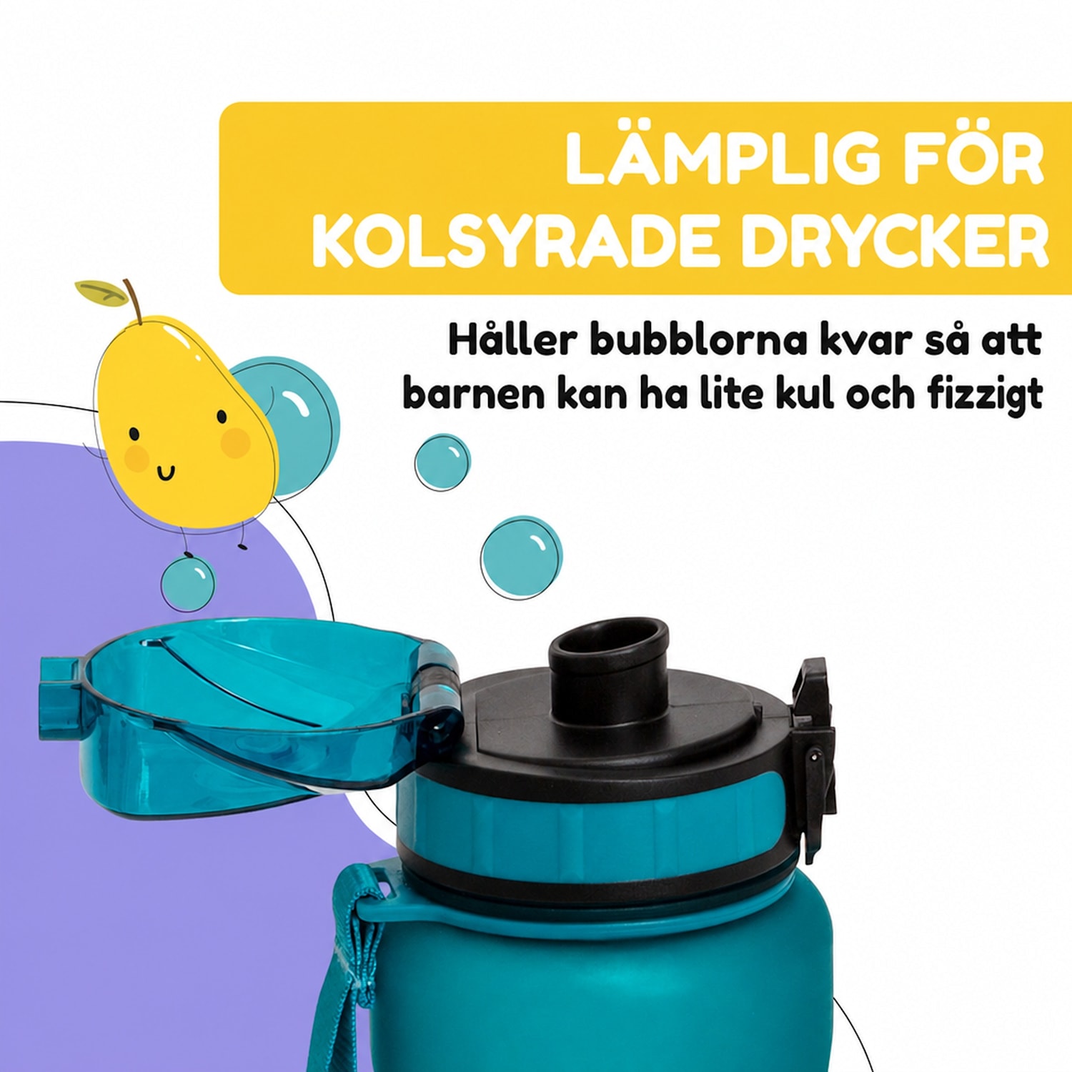 schmatzfatz Wakaba-drickflaska | 800 ml | Tritan | Bärrem | BPA-fri 800 ml | Djupteal