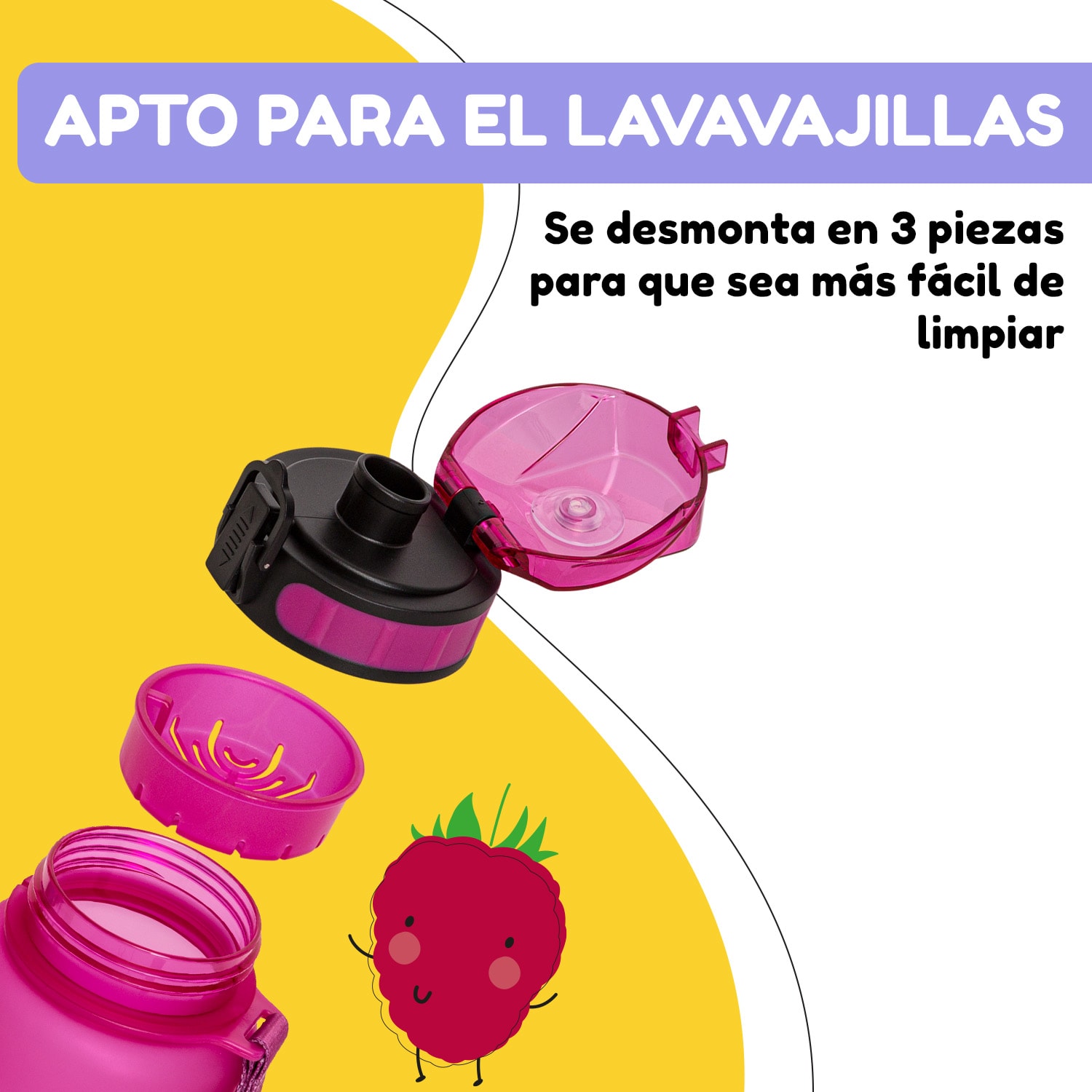 Botella Wakaba 800 ml Tritan sin BPA 800 ml | Morado Intenso