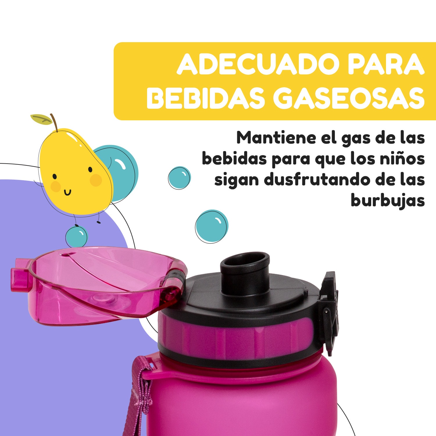 Botella Wakaba 800 ml Tritan sin BPA 800 ml | Morado Intenso