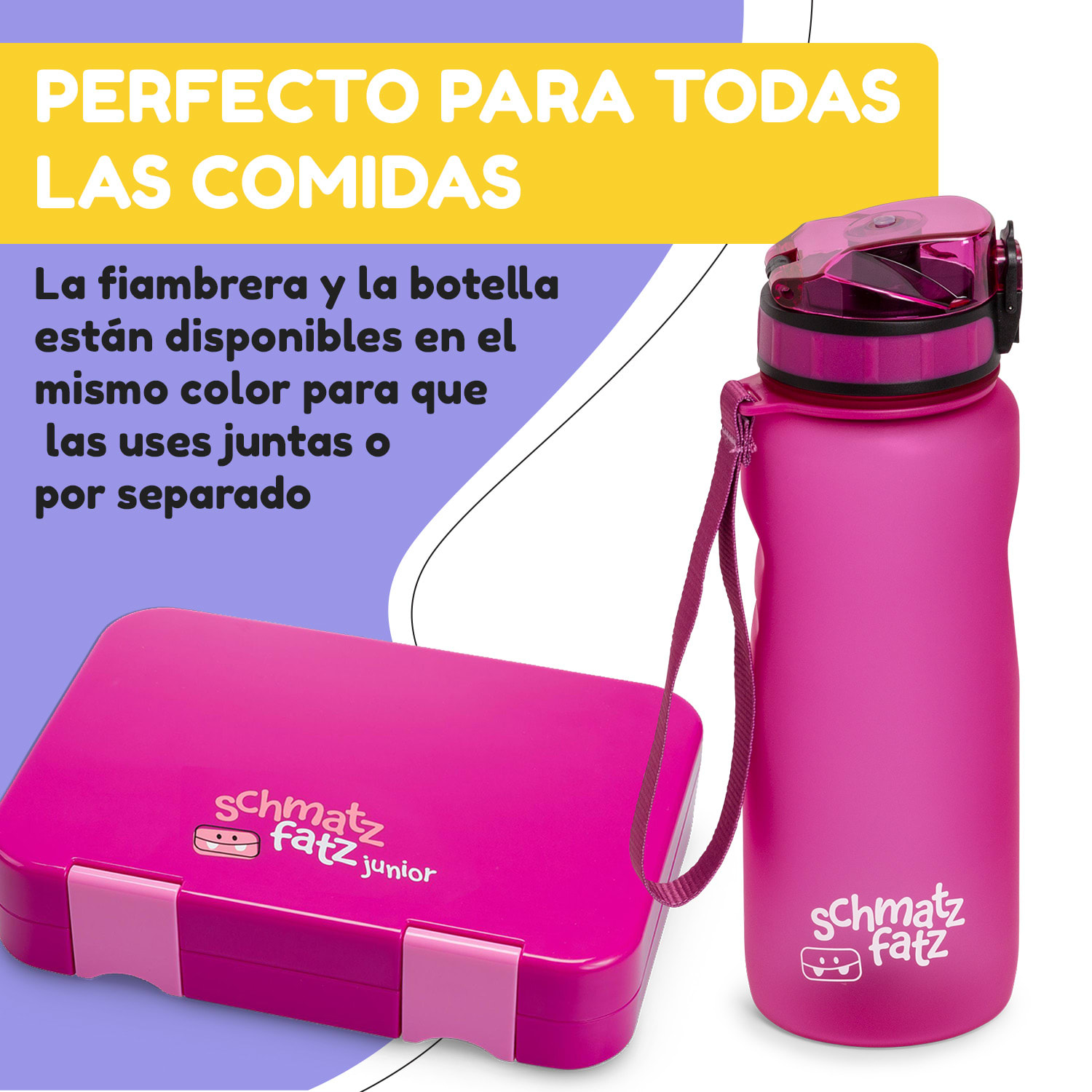 Botella Wakaba 800 ml Tritan sin BPA 800 ml | Morado Intenso