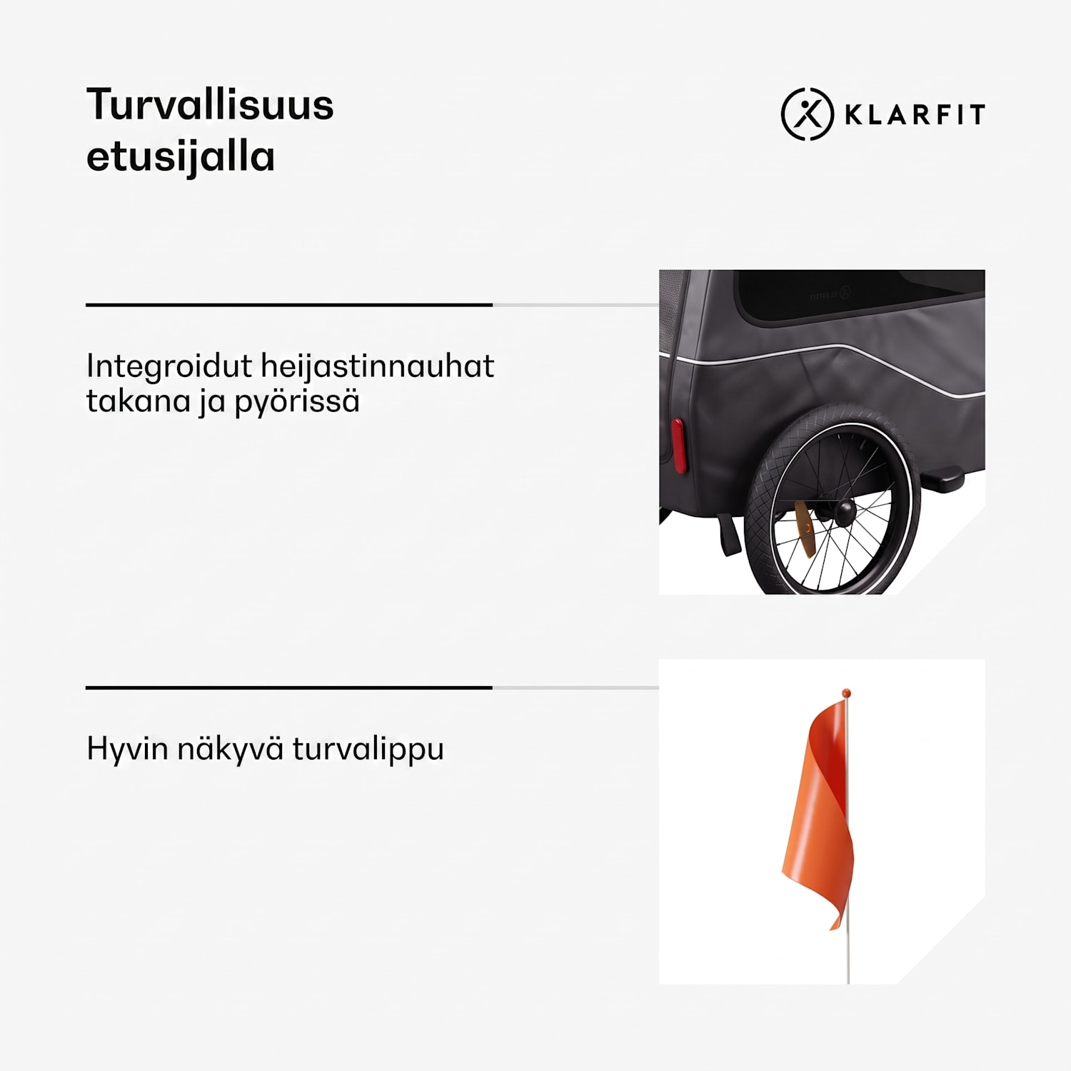 Goldie Home -polkupyöräperävaunu 334 L max. 40 kg säänkestävä kokoontaitettava Hybrid Trailer & Home 334L | Musta