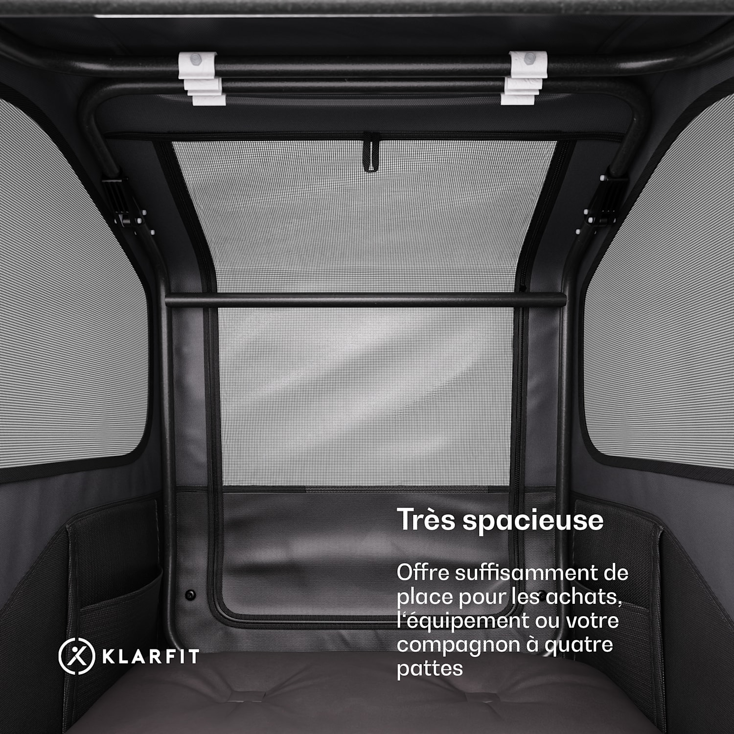 Goldie Home remorque à vélo 334 L max. 40 kg pliante résistante aux intempéries Hybrid Trailer & Home 334L | Noir