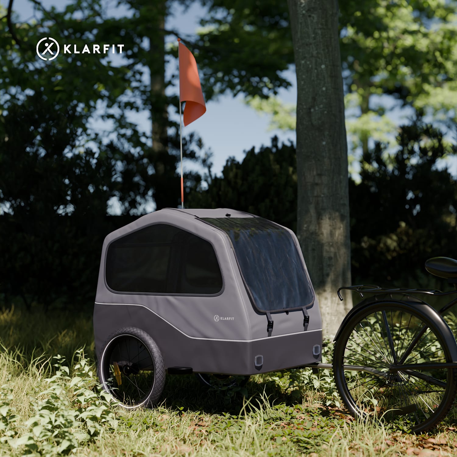 Goldie Home remorque à vélo 334 L max. 40 kg pliante résistante aux intempéries Hybrid Trailer & Home 334L | Noir