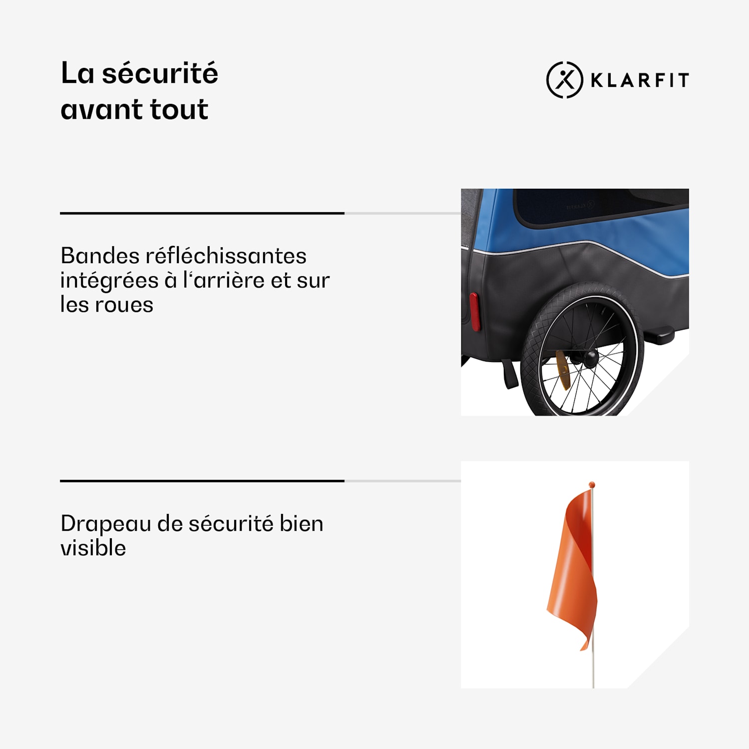 Goldie Home remorque à vélo 334 L max. 40 kg pliable résistant aux intempéries Hybrid Trailer & Home 334L | Bleu